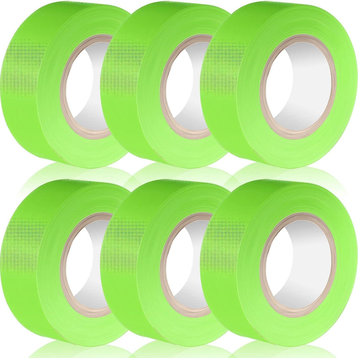 Lime Flagging Tape, 1 Inch Wide, 300 Feet Long | Highly Visible for Marking and Flagging | Combo Pack of 6 Rolls - Singhal Mart