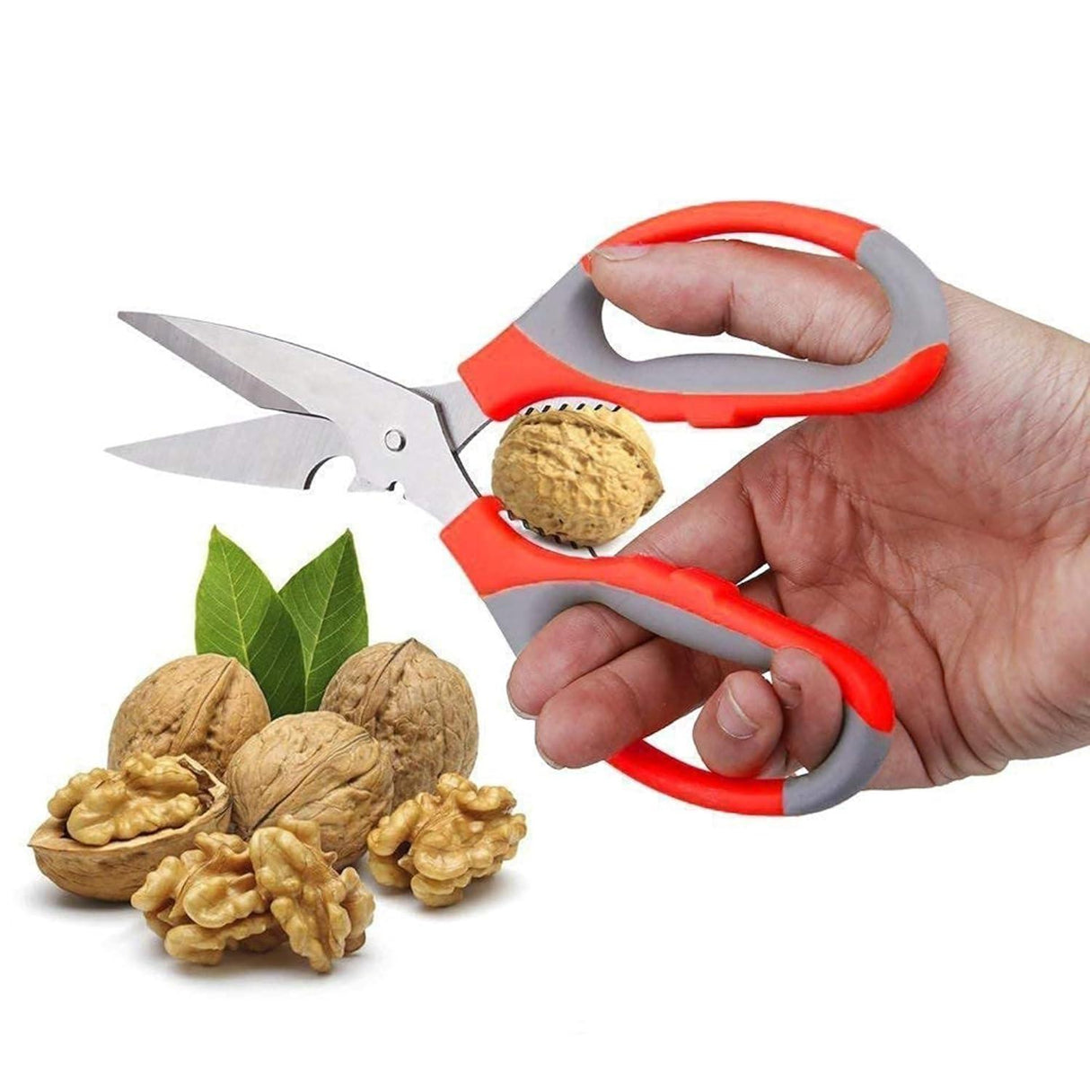 Multipurpose Kitchen Scissors – High-Grade Stainless Steel Blades for Home and Gardening. Precision Ground Edge for Versatile Use, Pack of 2 - Singhal Mart