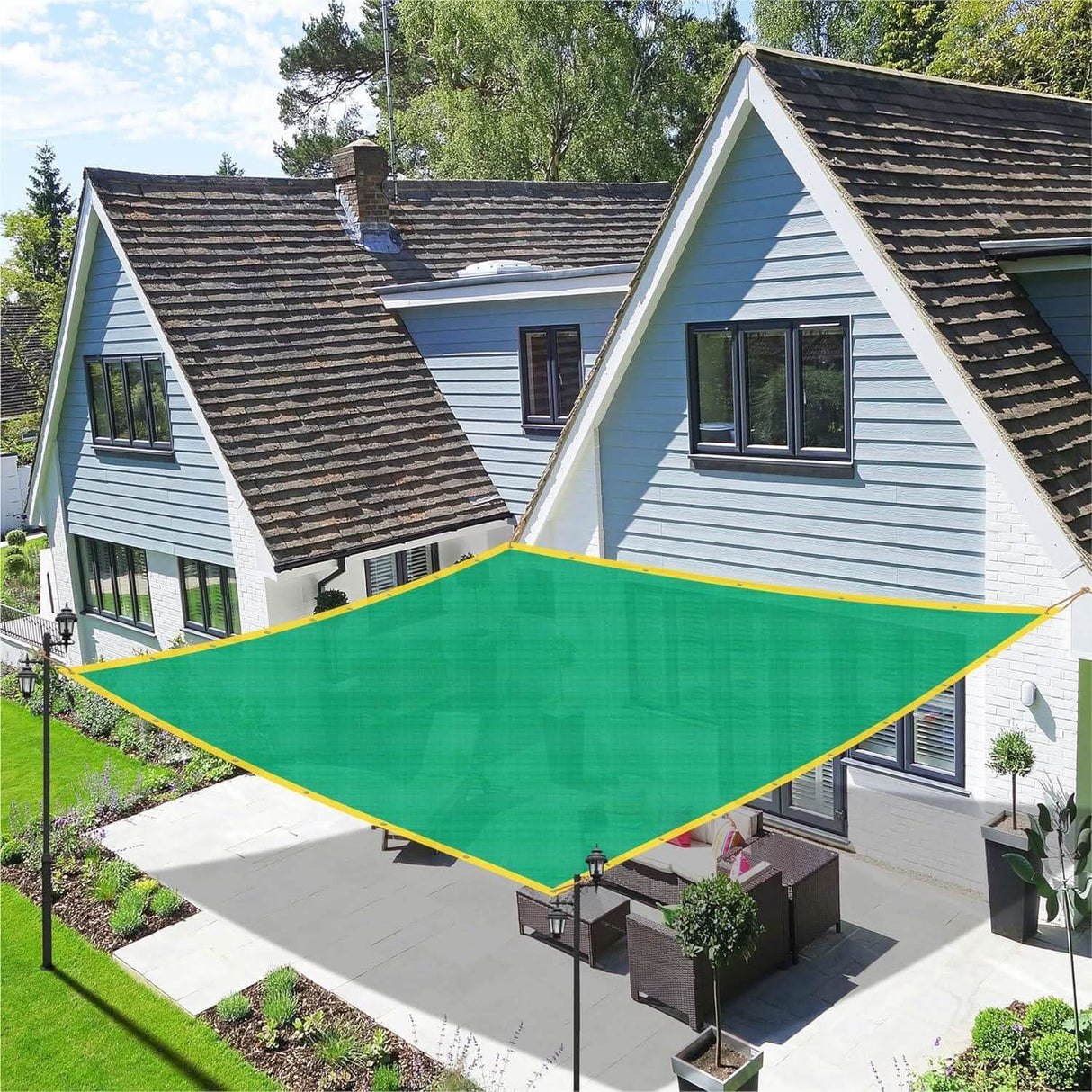 Multipurpose Shade Net/Agro Net/Green Net/House Net, Superior 90% UV Protection for Terrace, Garden, Green House, Balcony and Gardening - Singhal Mart
