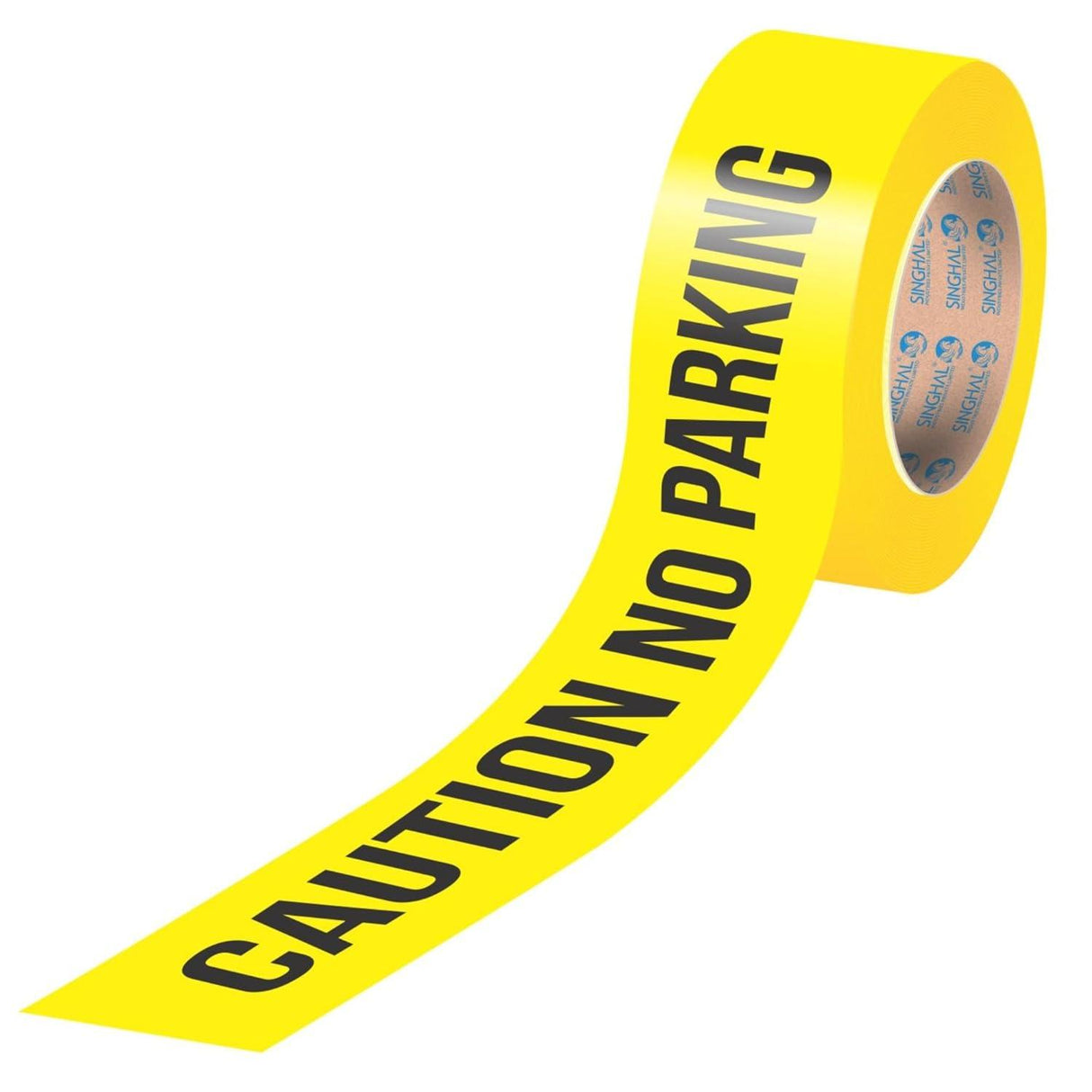 No Parking Caution Tape Roll – 3 Inch x 300 Meter, Bright Yellow with Bold Black Print. High Visibility Warning Tape, Waterproof for Effective Use - Singhal Mart