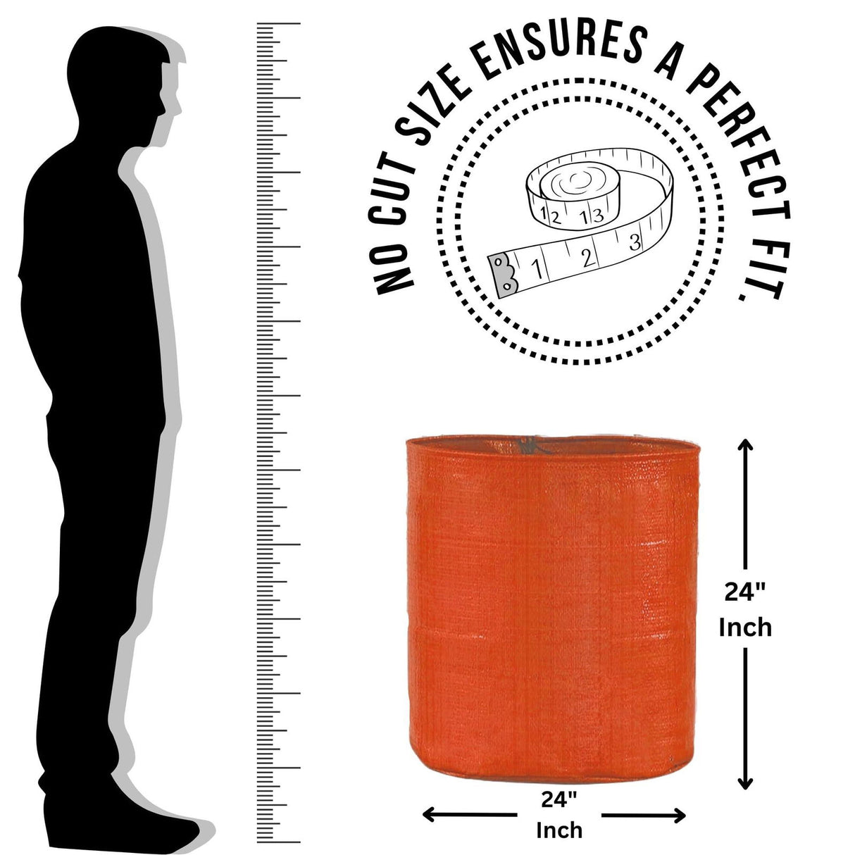 Orange Grow Bags Size 9x9  to 24x24 Inch - Singhal Mart