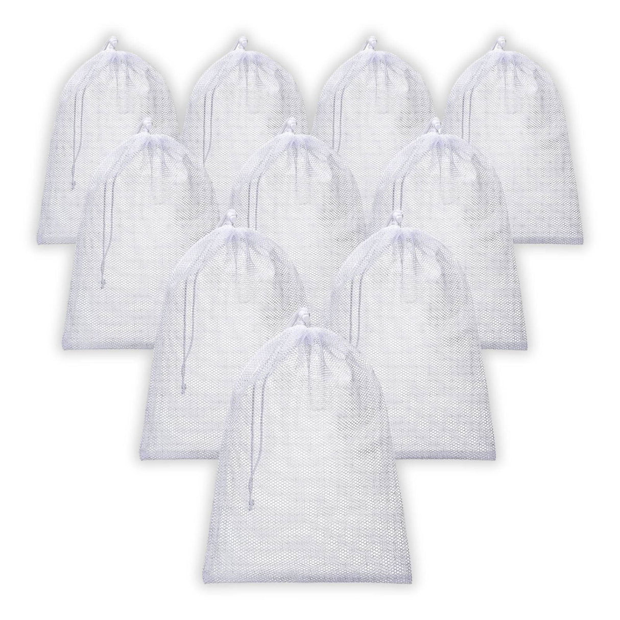 PP Mesh Storage Bags 18x33 Inch White Color Up to 25kg Capacity - Singhal Mart