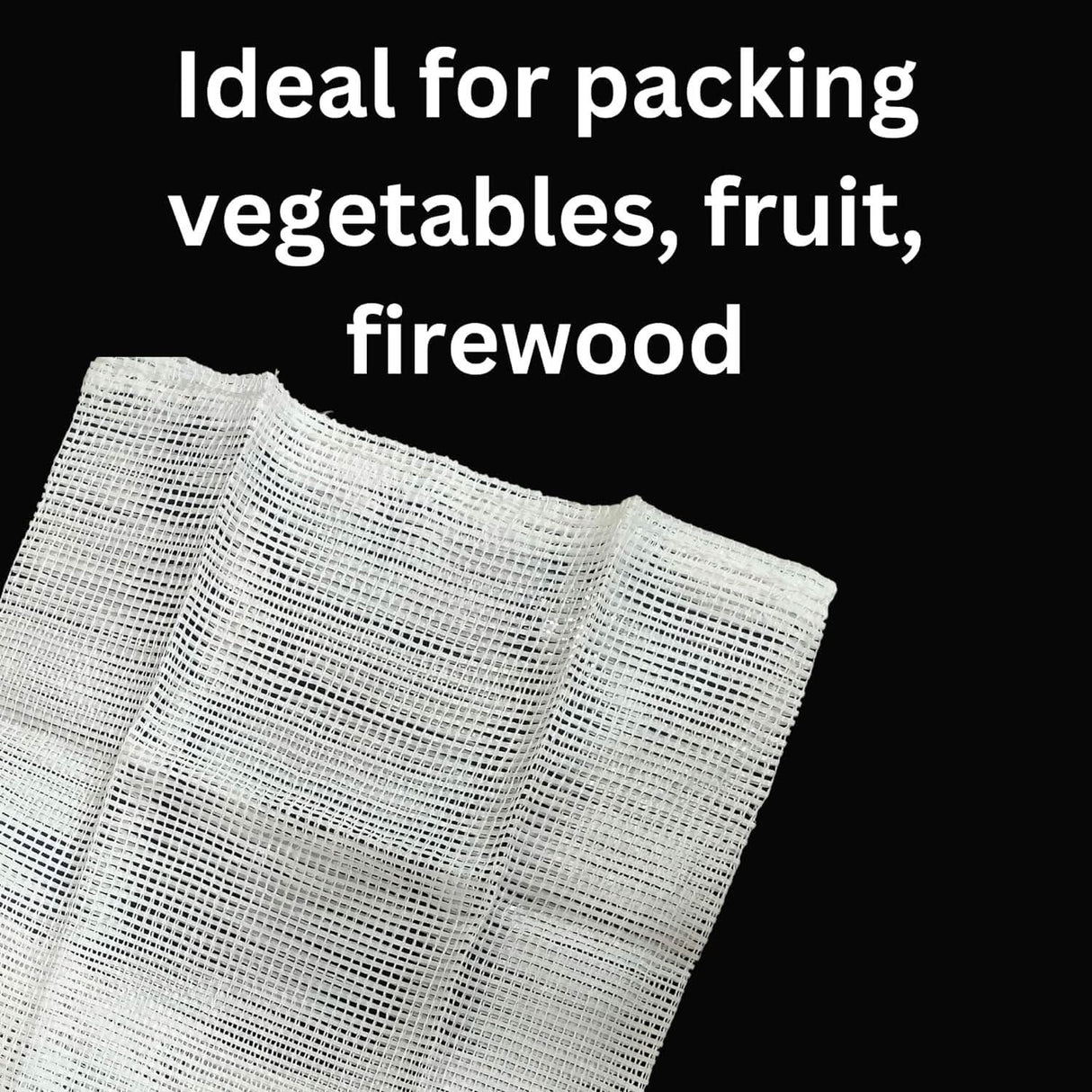 PP Mesh Storage Bags 18x33 Inch White Color Up to 25kg Capacity - Singhal Mart