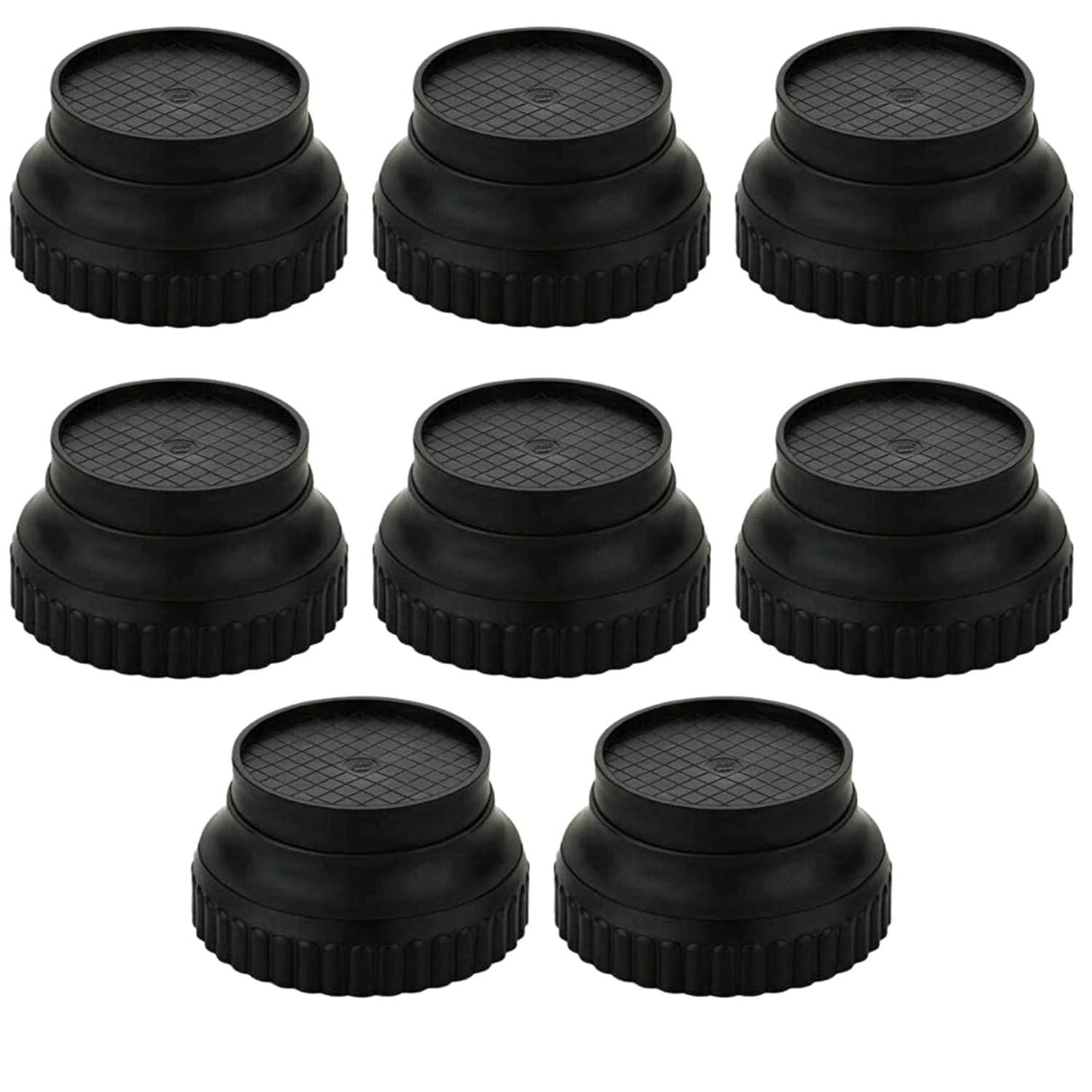 Pack of 8 Plastic Round Base Stands for Beds, Refrigerators, and Washing Machines – Versatile and Durable Support Solutions - Singhal Mart