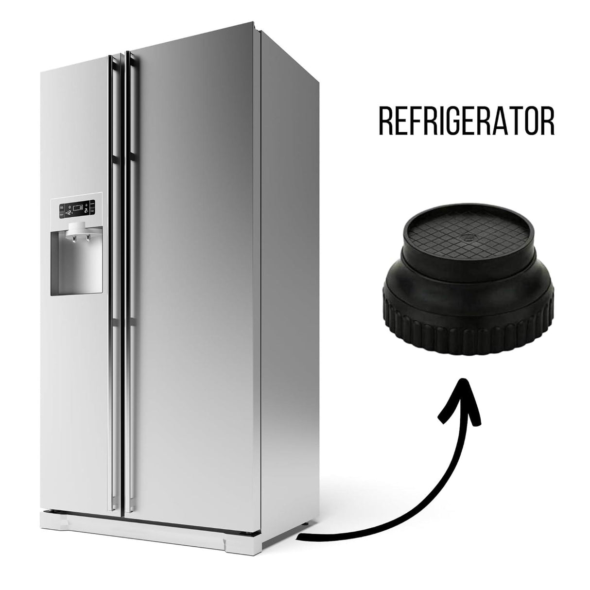 Pack of 8 Plastic Round Base Stands for Beds, Refrigerators, and Washing Machines – Versatile and Durable Support Solutions - Singhal Mart