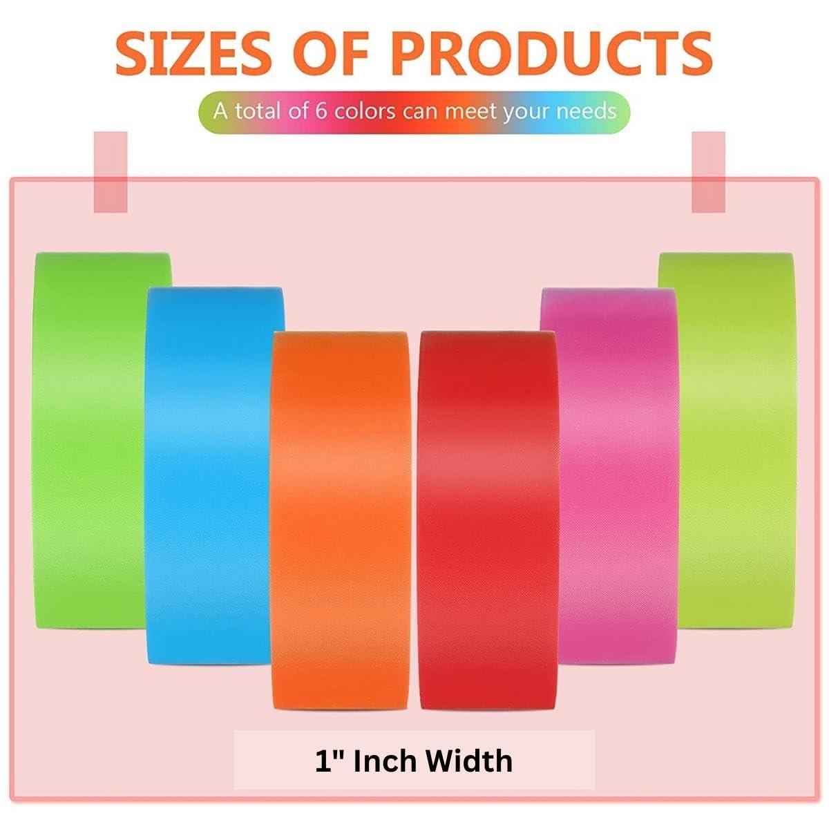 Pink Flagging Tape, 1 Inch Wide, 300 Feet Long | Highly Visible for Marking and Flagging | Combo Pack of 6 Rolls - Singhal Mart