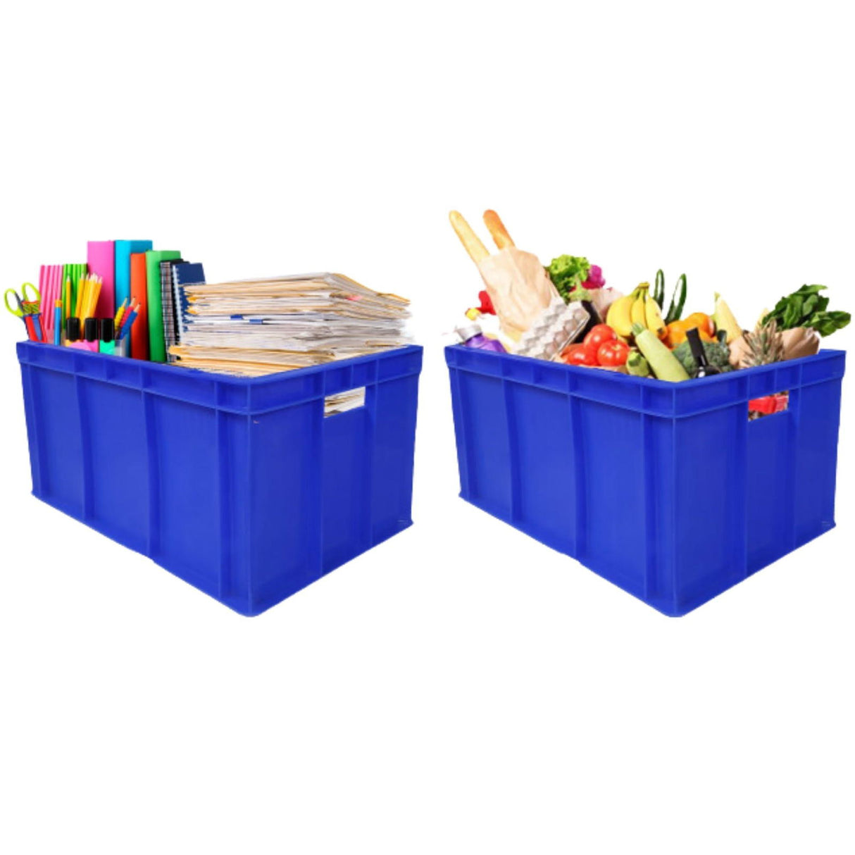 Plastic Crate 500x325x250 MM Big Storage Basket for Vegetable, Fruit, Milk - Singhal Mart