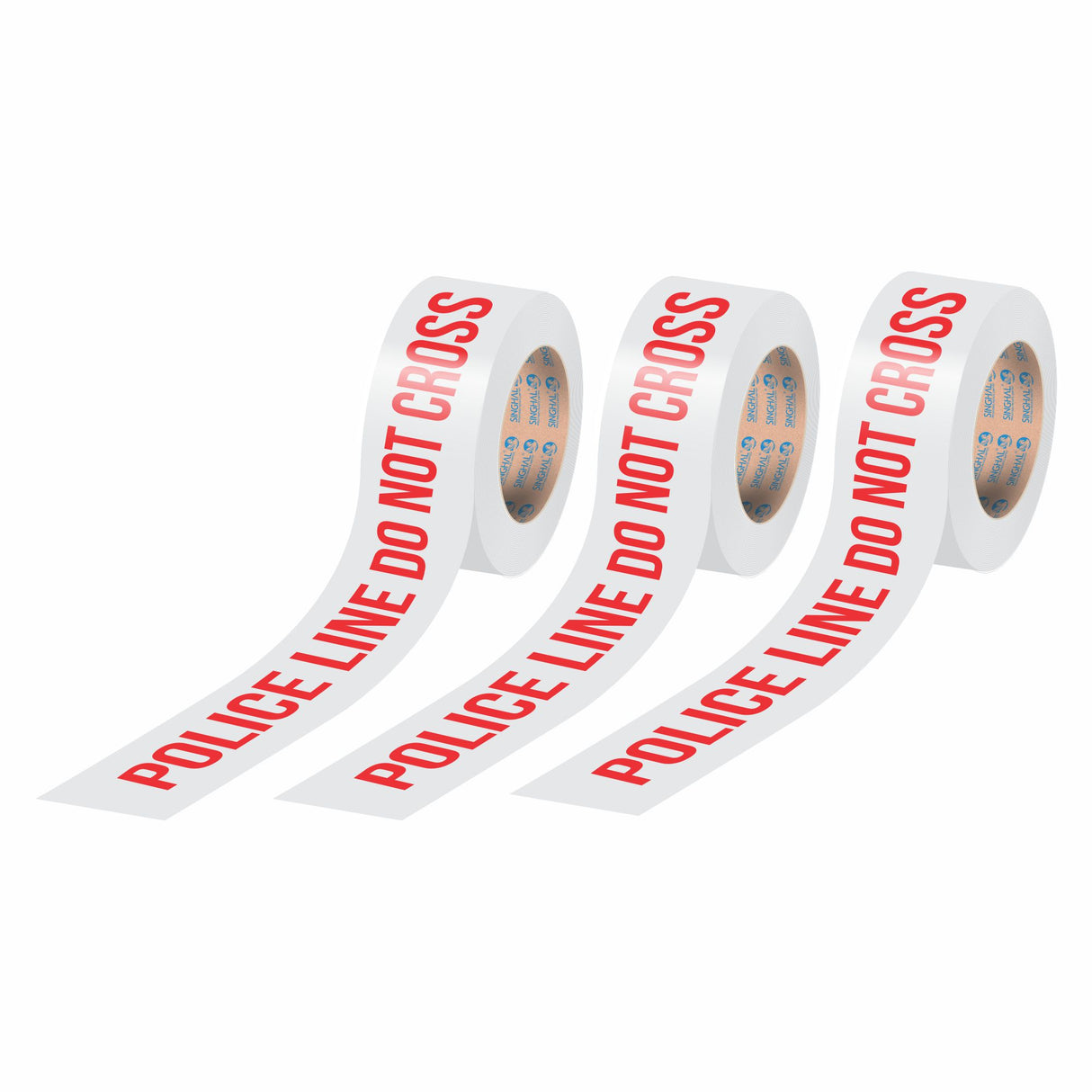 Police Line Do Not Cross Barricade Tape Roll 3 inch x 300 Meter white with red text