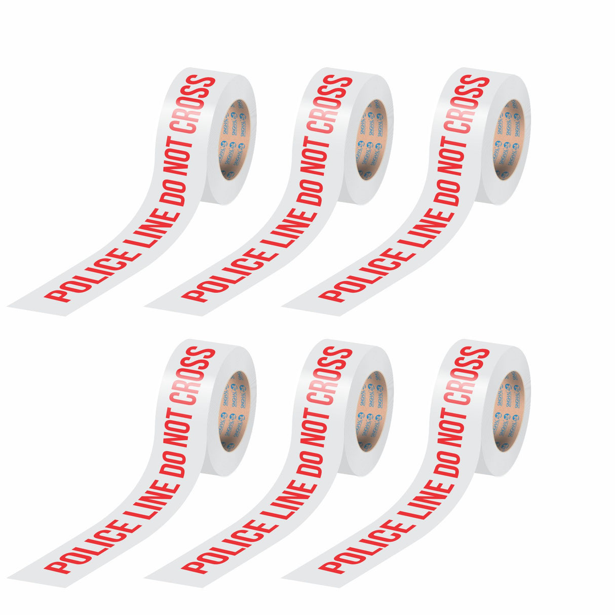 Police Line Do Not Cross Barricade Tape Roll 3 inch x 300 Meter white with red text
