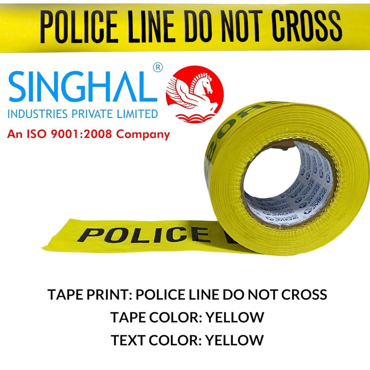 Police Line Do Not Cross Barricade Tape Roll 3 inch x 300 Meter - Singhal Mart