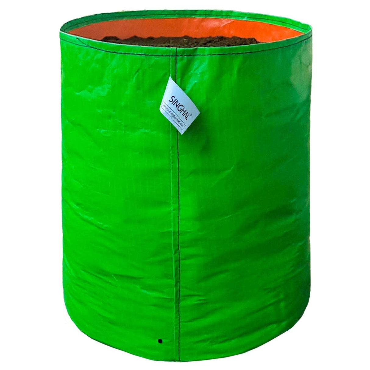 Premium 260 GSM Green HDPE UV-Protected Round Grow Bags for Durable Terrace and Vegetable Gardening - Reliable for All Plants! - Singhal Mart