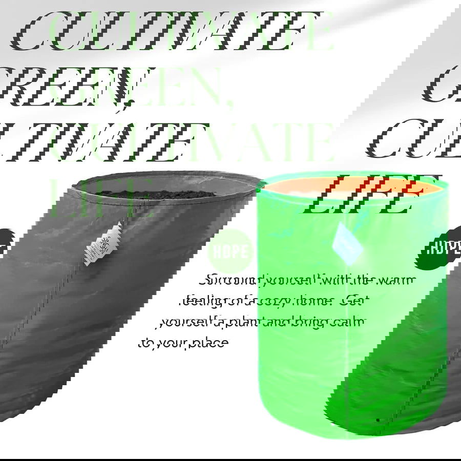 Premium 260 GSM Green HDPE UV-Protected Round Grow Bags for Durable Terrace and Vegetable Gardening - Reliable for All Plants! - Singhal Mart