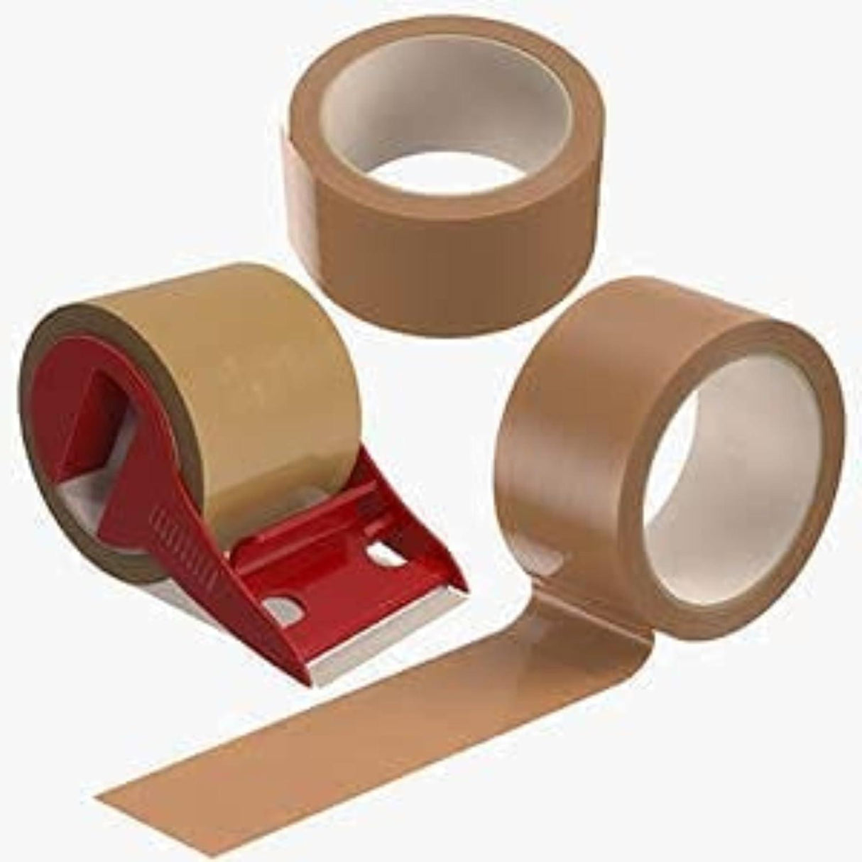 Premium Cello Tape 2 Inch (5 cm) Wide, 65m Length, Brown | BOPP Packaging Tape, Set of 6 Rolls - Singhal Mart