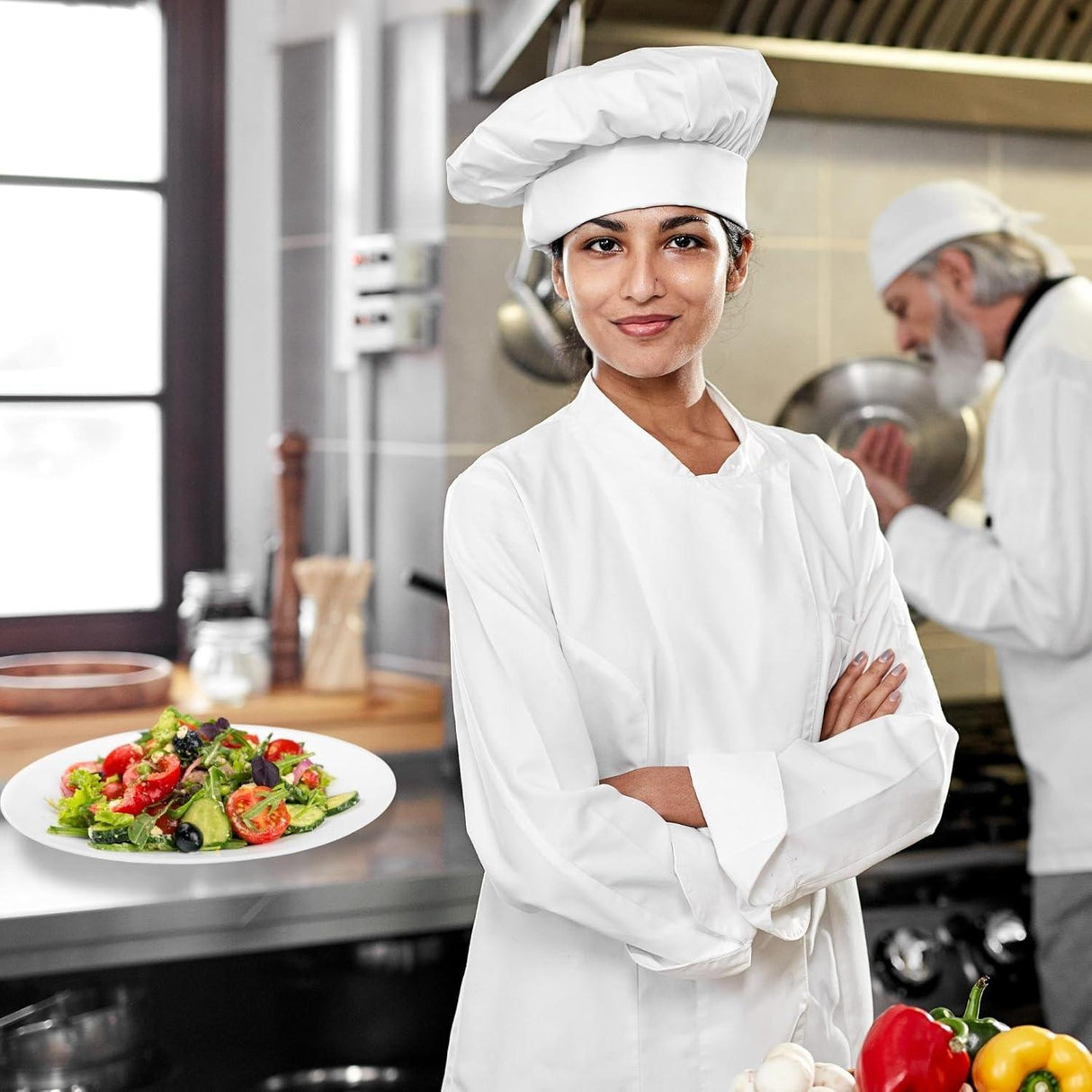 Premium Plastic Cutting Board with Handle – Food-Safe and BPA-Free, Perfect for Kitchen Use with Vegetables and Fruits, Dishwasher Safe, Medium Green - Singhal Mart