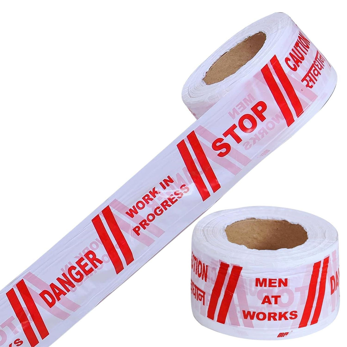 Red and White Caution Tape - 150 Meters Long, 3 Inches Wide (Pack of 1) - Singhal Mart