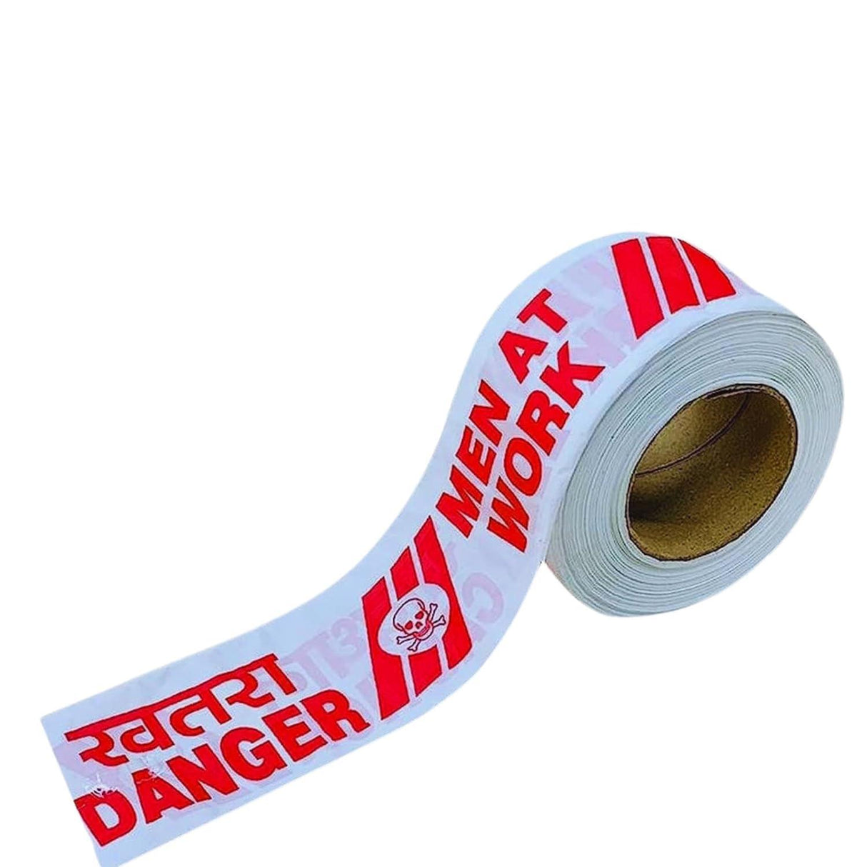 Red and White Caution Tape - 150 Meters Long, 3 Inches Wide (Pack of 1) - Singhal Mart
