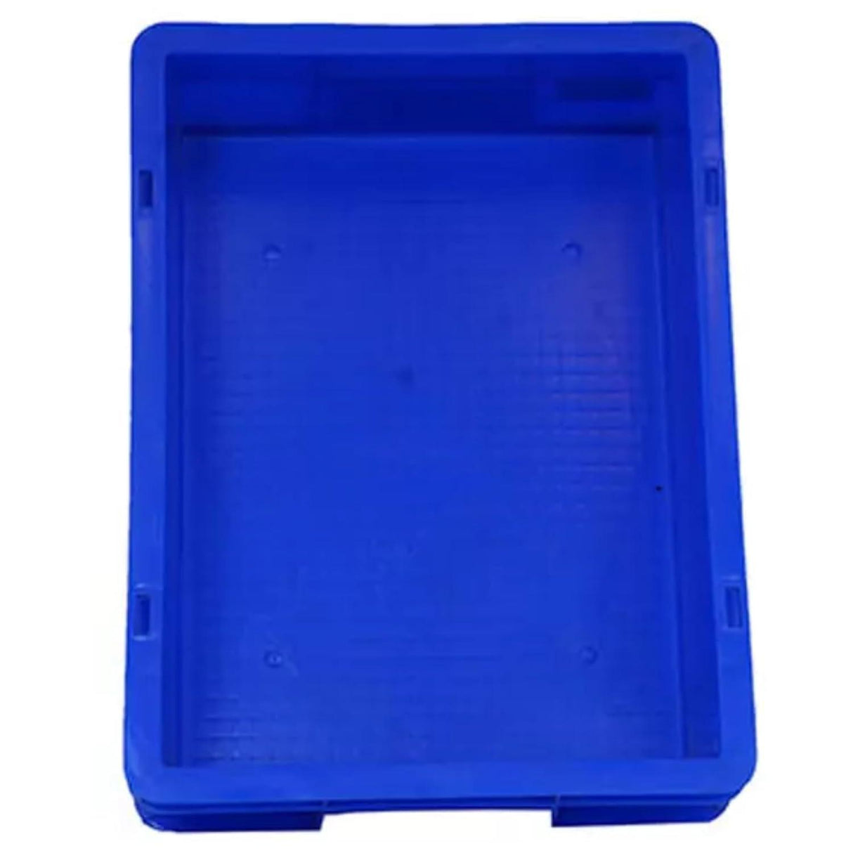 SINGHAL 10-Pack Heavy Duty Blue Plastic Crates, 40x30x12 CM | Versatile Storage Bins for Fruits, Vegetables, Milk, and More | Shelf Baskets - Singhal Mart