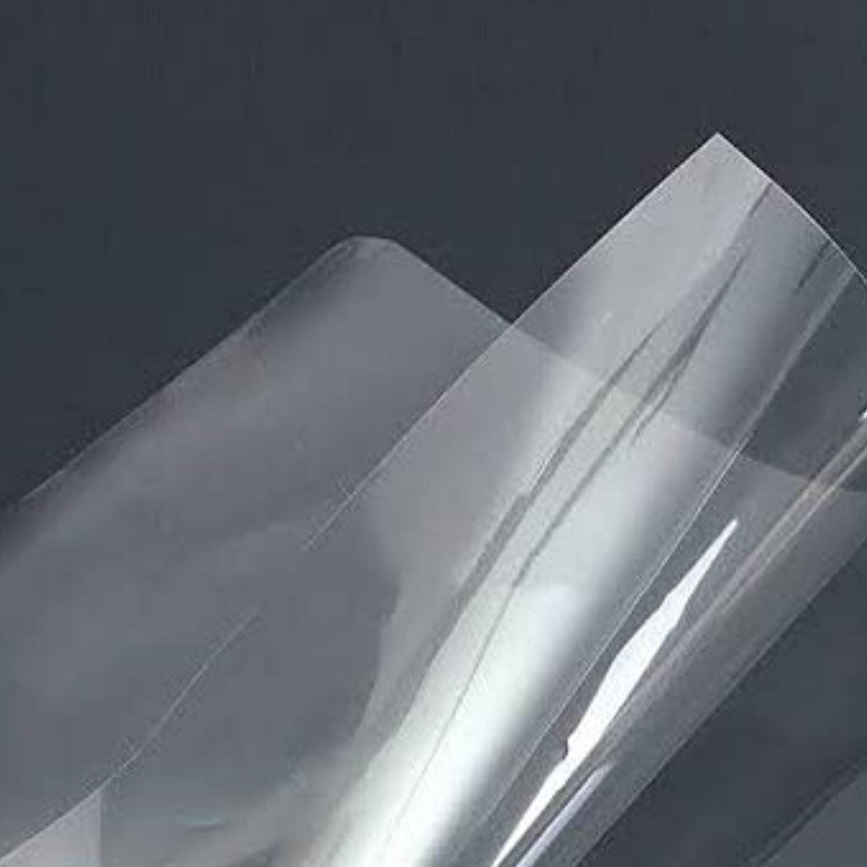 SINGHAL 27x18 Inch Clear PP Transparent Sheets, 350 Micron, Pack of 200 with Protective Masking Film on One Side for Surface Protection - Singhal Mart