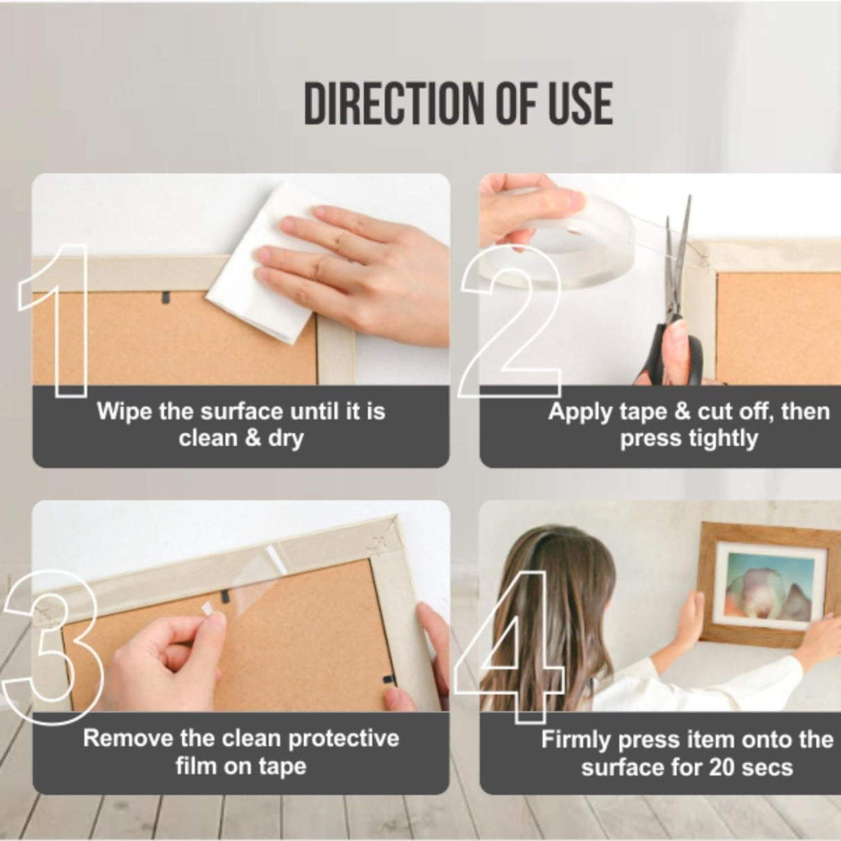 SINGHAL 3 Meters Silicone Double-Sided Tape, Pack of 2 | Super Sticky Gel Grip, Washable, Reusable, No Residue - Perfect for Home & Office Use - Singhal Mart