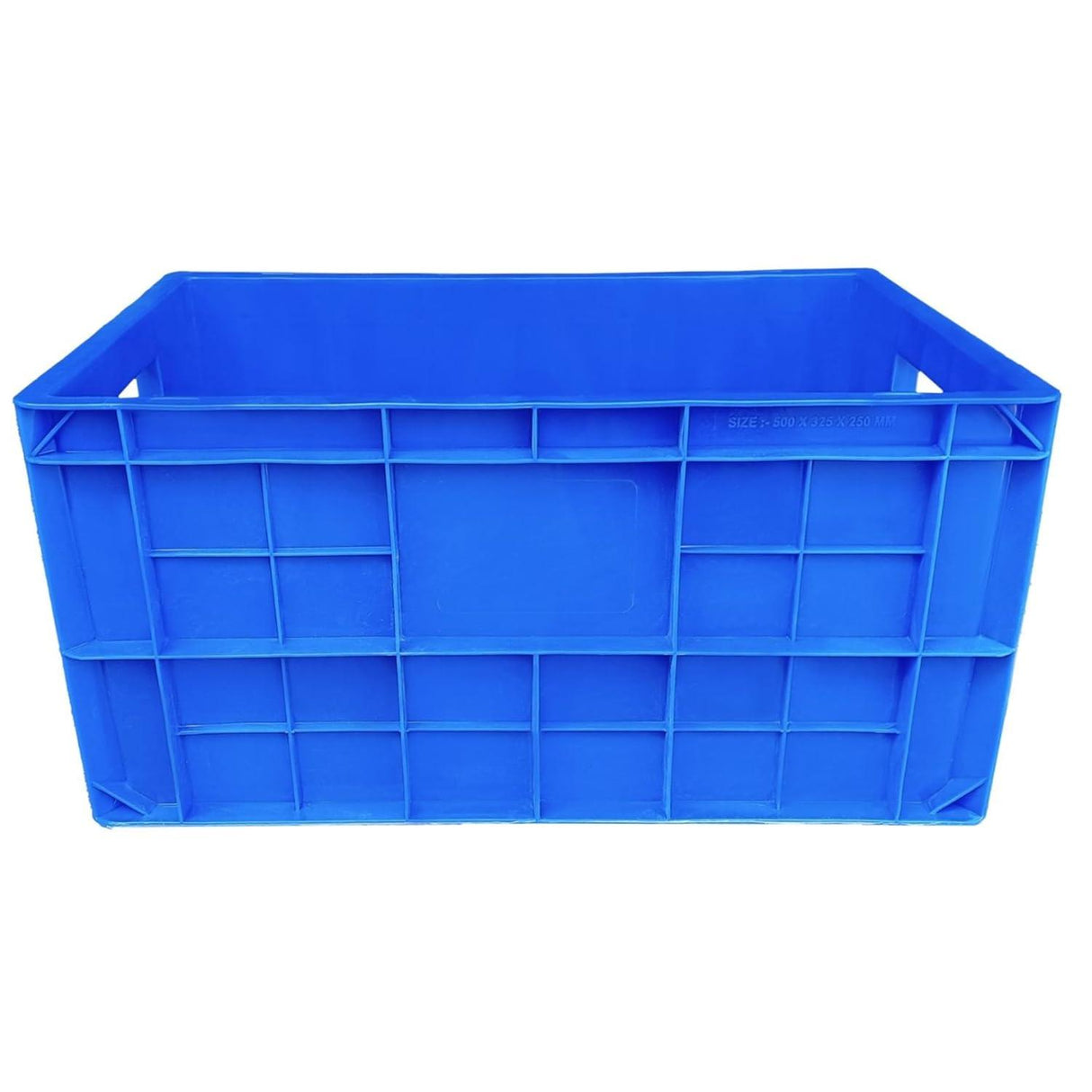 SINGHAL 50x32.50x25 CM Heavy Duty Plastic Crates - Multipurpose Storage Bin for Vegetables, Fruits, Milk | Pack of 3 Large Shelf Baskets - Singhal Mart