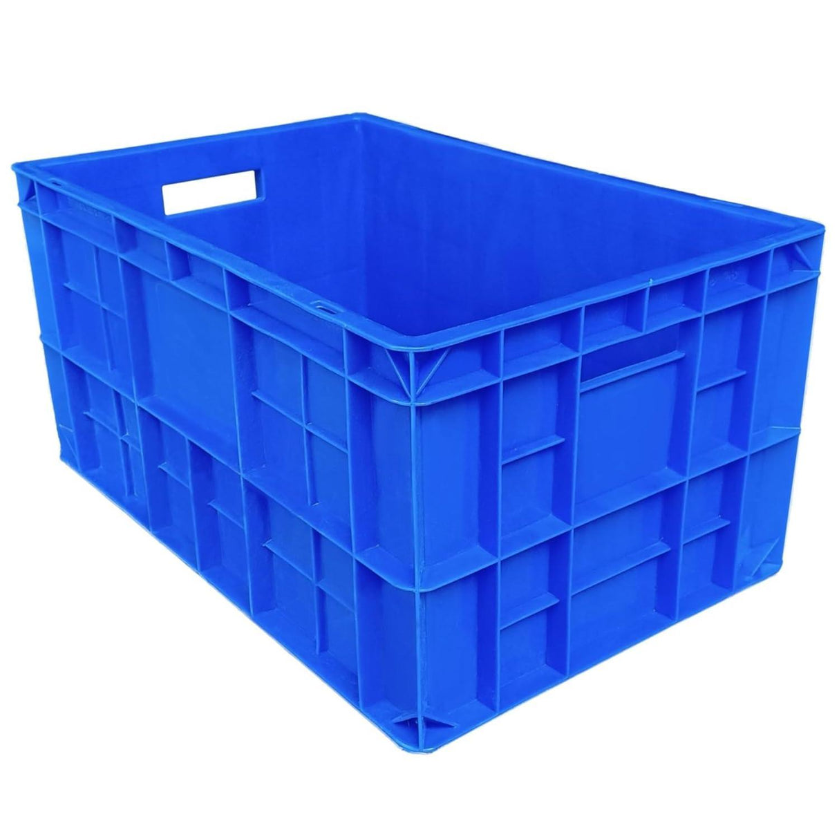 SINGHAL 50x32.5x25 CM Multipurpose Heavy Duty Plastic Crates | Storage Crates | Shelf Basket, Large Bin for Vegetables, Fruits, Milk (Pack of 2) - Singhal Mart