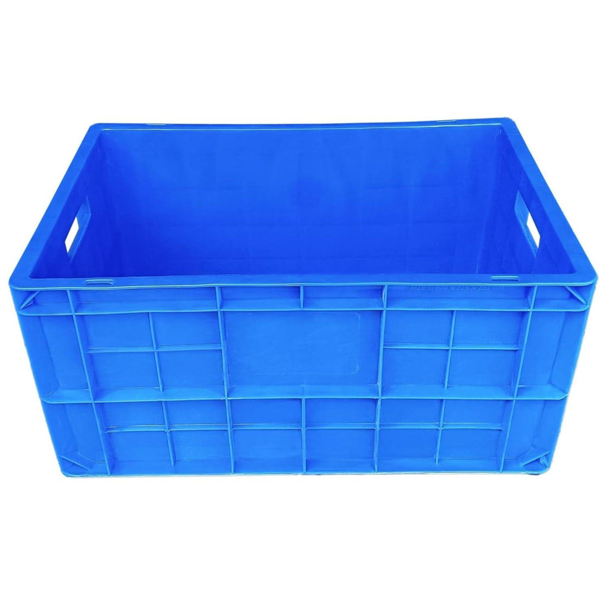 SINGHAL 50x32.5x25 CM Multipurpose Heavy Duty Plastic Crates | Storage Crates | Shelf Basket, Large Bin for Vegetables, Fruits, Milk (Pack of 2) - Singhal Mart