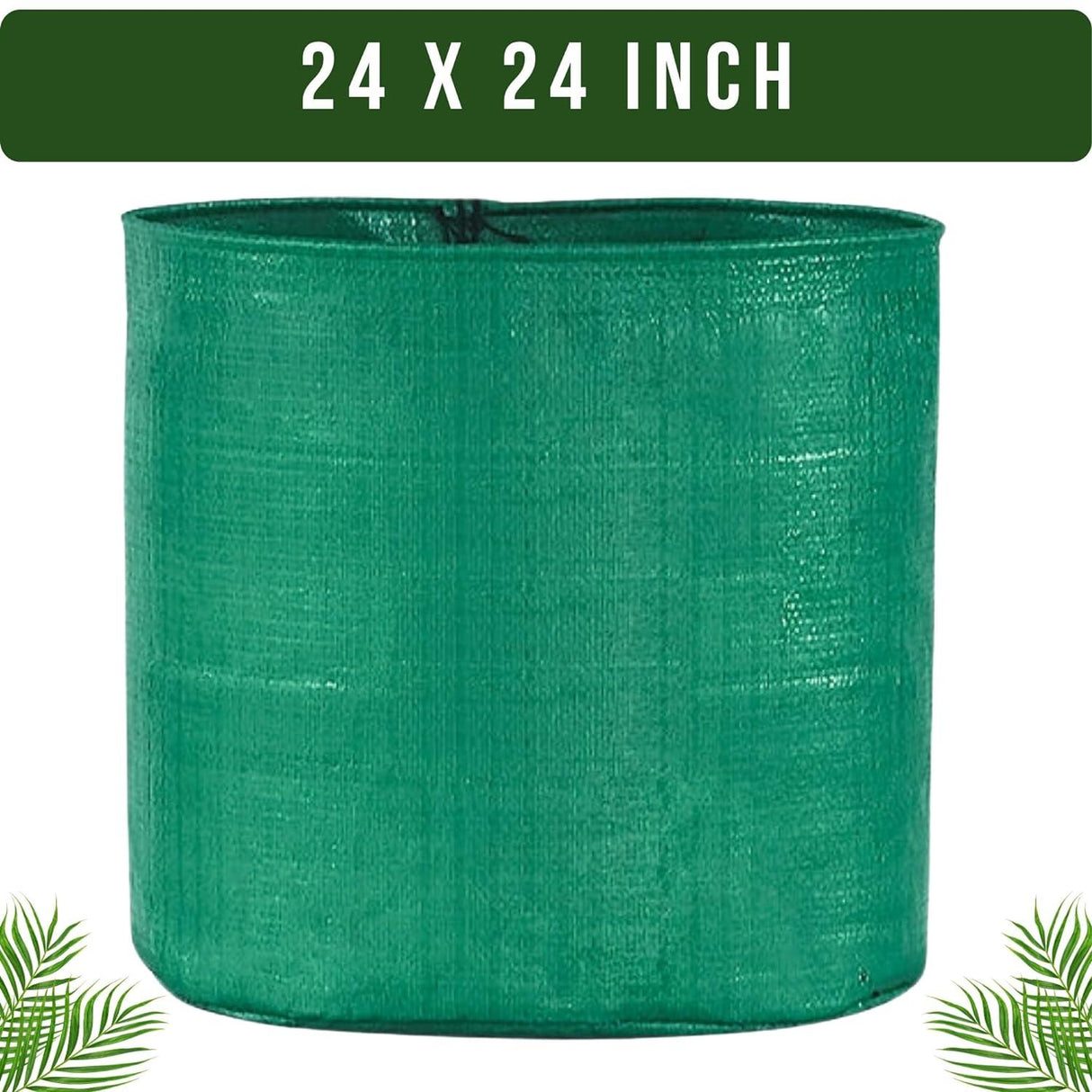 SINGHAL HDPE UV-Protected Round Grow Bags 24x24 Inches, Pack of 20, Green—Ideal for Terrace and Vegetable Gardening - Singhal Mart