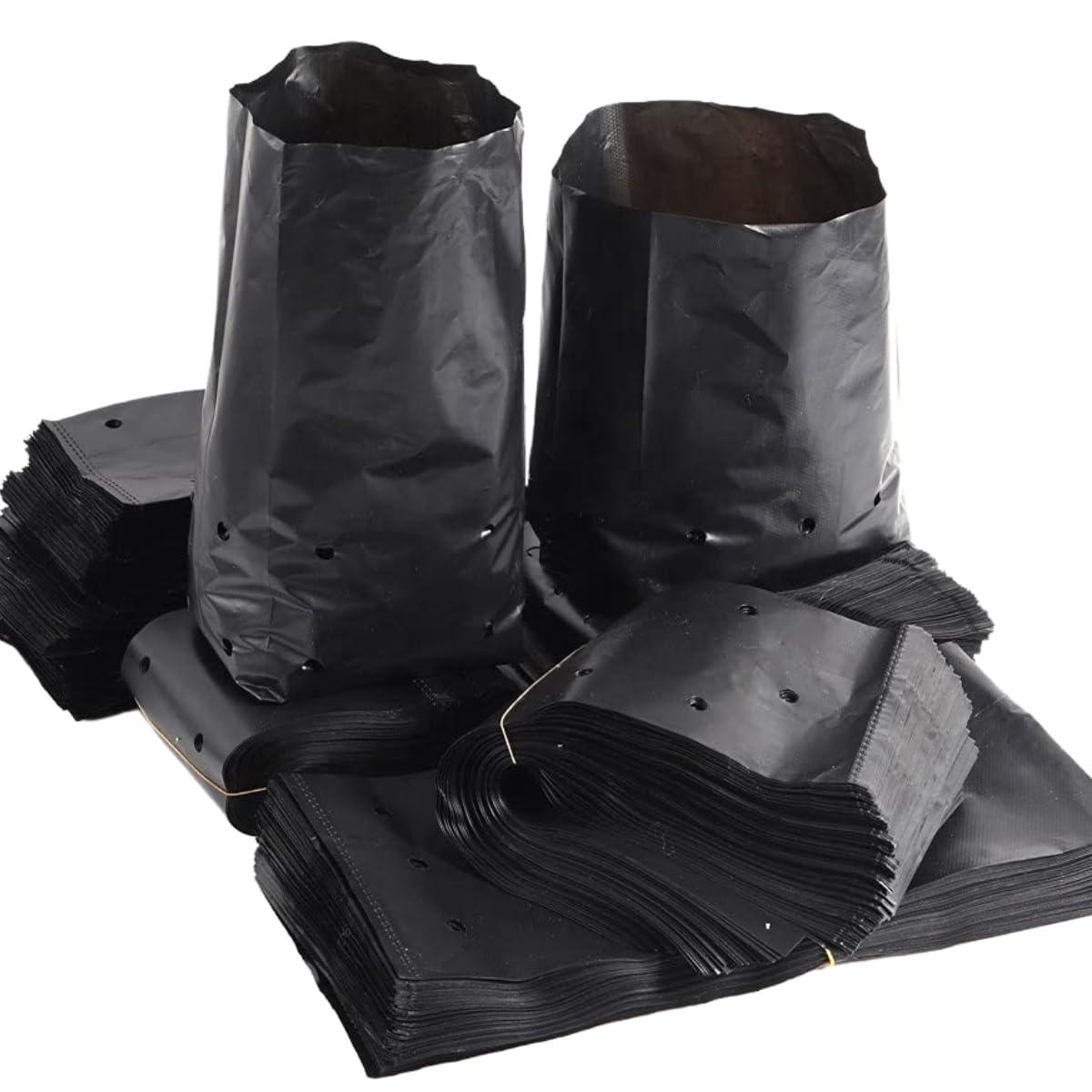 SINGHAL HDPE UV-Resistant Black Poly Grow Bags | 12x12 inches, Pack of 25 | Ideal for Home Garden, Nursery, Terrace Gardening - Singhal Mart