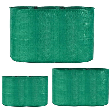 SINGHAL HDPE UV-Resistant Round Plant Grow Bags Combo - Sizes: 9x12, 15x9, 24x9 Inches (Set of 6 Bags, 2 Bags Each Size) - Ideal for Terrace and Vegetable Gardening - Singhal Mart