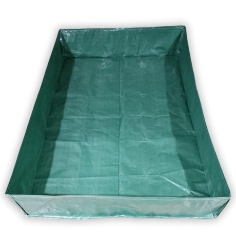 SINGHAL HDPE UV Protected Green Color Rectangular Plants Grow Bags, 6x4x1 Ft - Ideal for Vegetable Terrace Gardening (6 x 4 x 1 Feet) - Singhal Mart