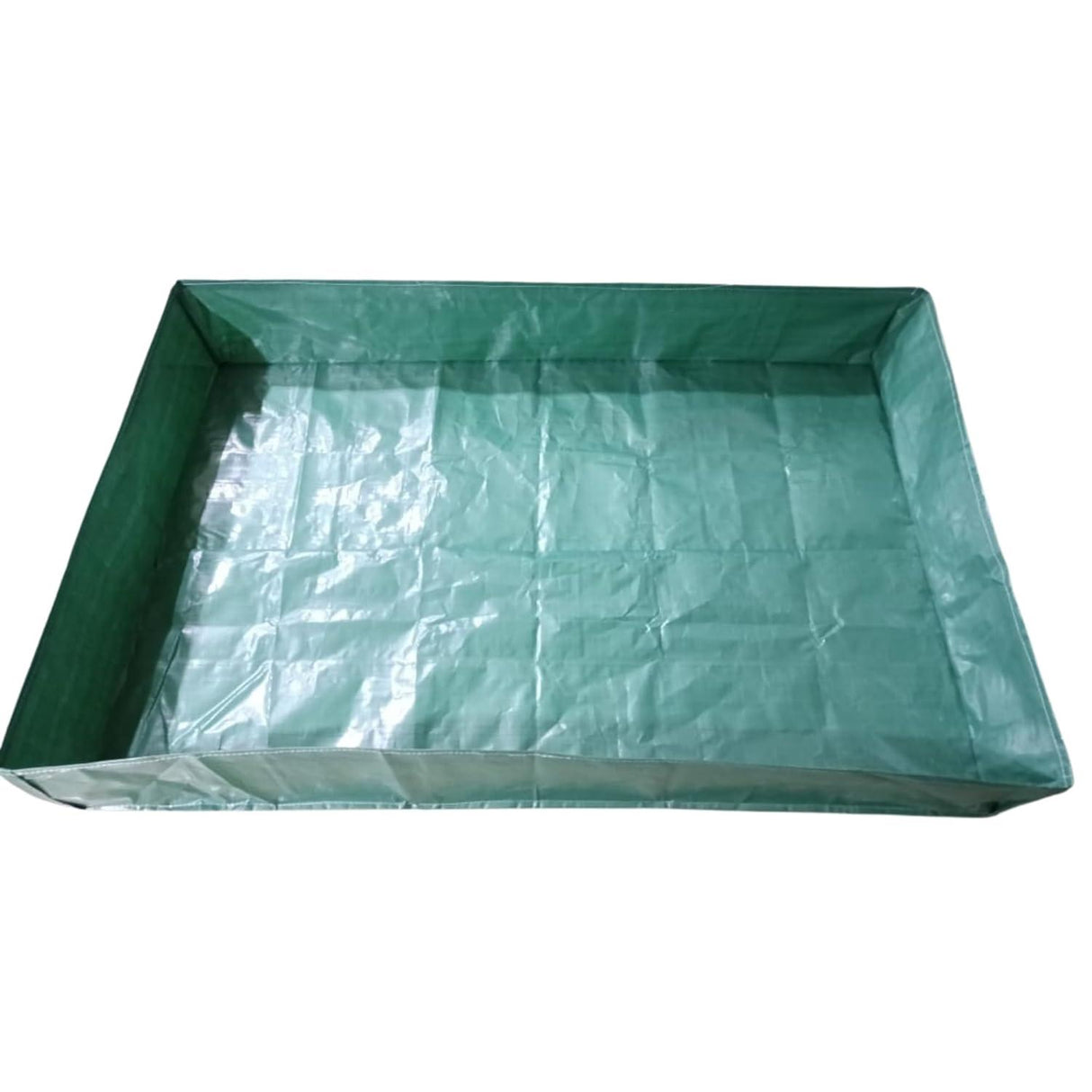 SINGHAL HDPE UV Protected Green Color Rectangular Plants Grow Bags, 6x4x1 Ft - Ideal for Vegetable Terrace Gardening (6 x 4 x 1 Feet) - Singhal Mart