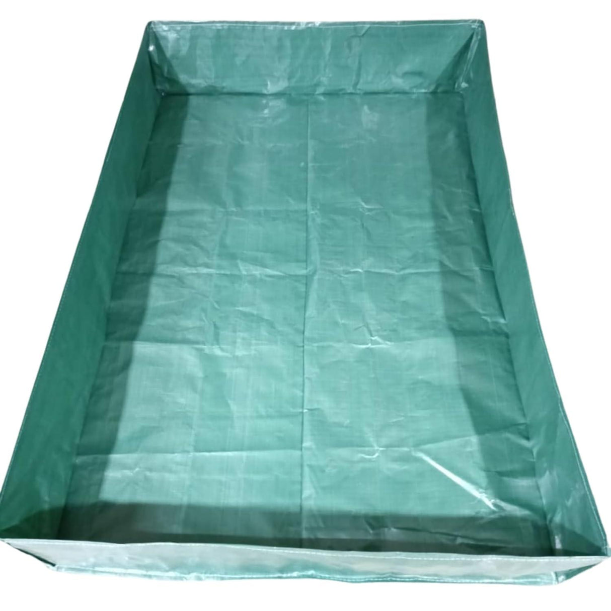 SINGHAL HDPE UV Protected Green Color Rectangular Plants Grow Bags, 6x4x1 Ft - Ideal for Vegetable Terrace Gardening (6 x 4 x 1 Feet) - Singhal Mart