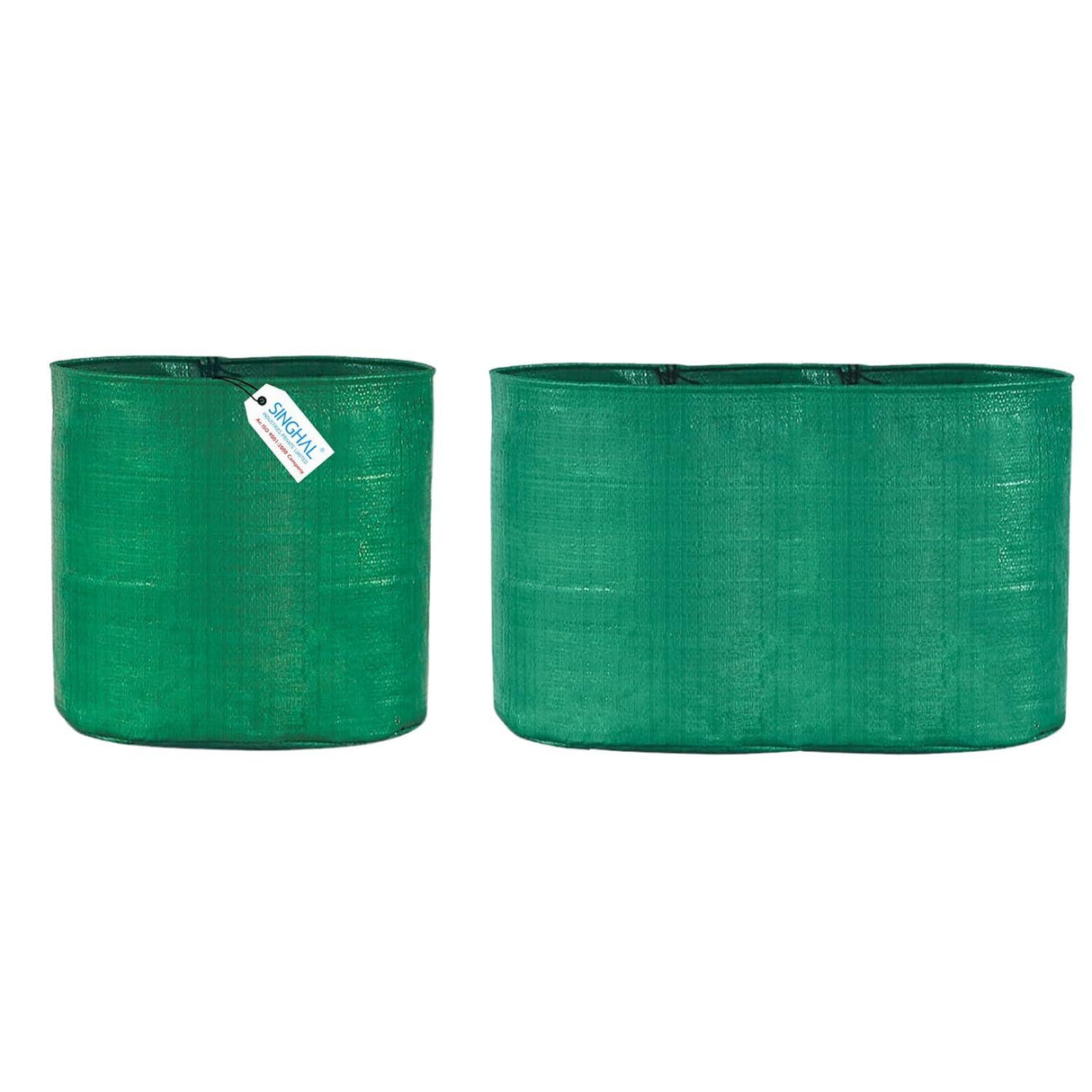 SINGHAL HDPE UV Protected Green Grow Bags Combo, 12x12" & 24x9" | 1 Bag Each | Pack of 2 - Singhal Mart
