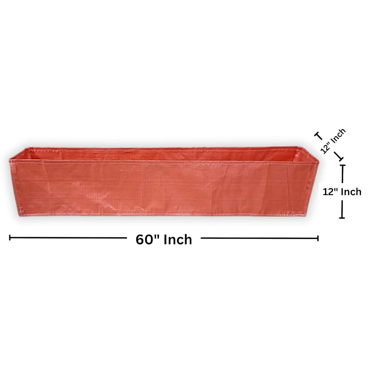 SINGHAL HDPE UV Protected Rectangular Grow Bags 60x12x12 Inches, Ideal for Terrace and Vegetable Gardening (Orange) - Singhal Mart