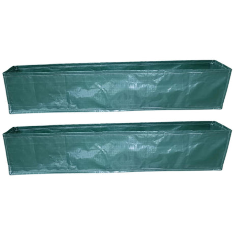 SINGHAL HDPE UV Protected Rectangular Grow Bags 60x12x12 Inches Pack of 2, Ideal for Terrace and Vegetable Gardening (Green) - Singhal Mart