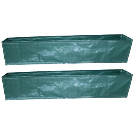 SINGHAL HDPE UV Protected Rectangular Grow Bags 60x12x12 Inches Pack of 2, Ideal for Terrace and Vegetable Gardening (Green) - Singhal Mart
