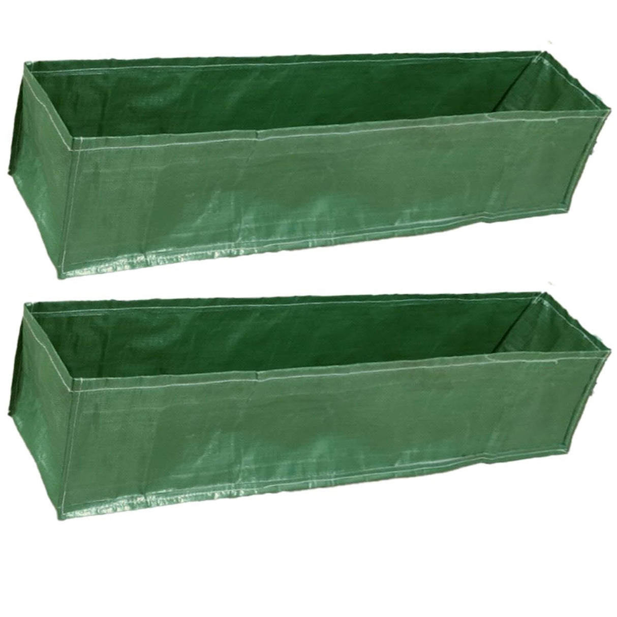 SINGHAL HDPE UV Protected Rectangular Grow Bags 60x12x12 Inches Pack of 2, Ideal for Terrace and Vegetable Gardening (Green) - Singhal Mart