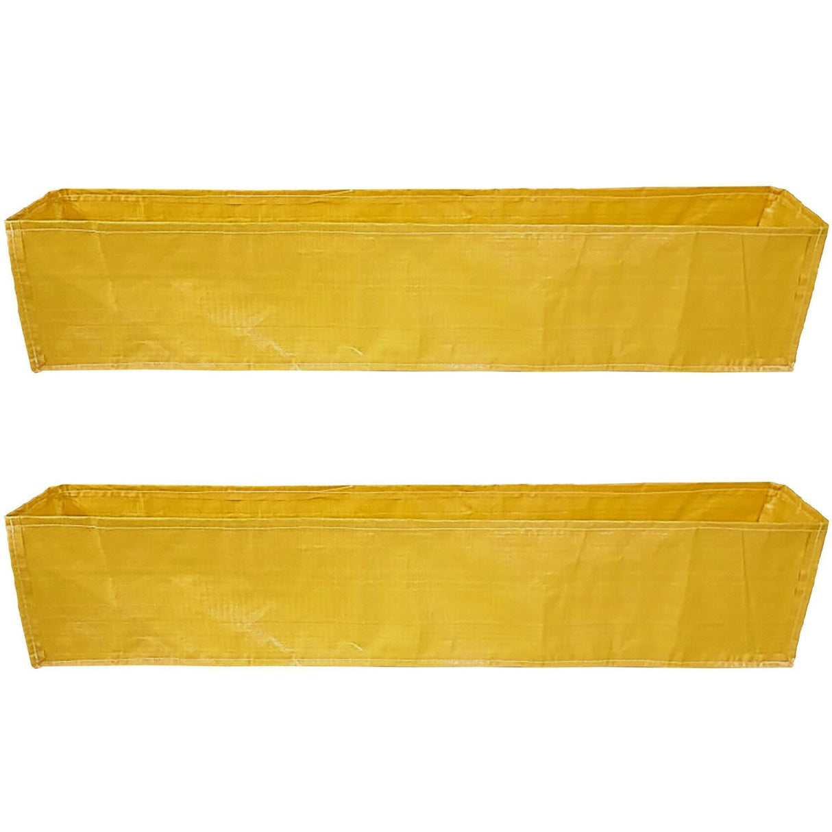 SINGHAL HDPE UV Protected Rectangular Grow Bags 60x12x12 Inches Pack of 2, Ideal for Terrace and Vegetable Gardening (Yellow) - Singhal Mart