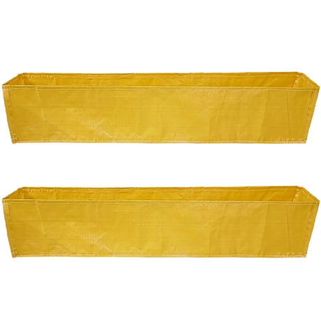 SINGHAL HDPE UV Protected Rectangular Grow Bags 60x12x12 Inches Pack of 2, Ideal for Terrace and Vegetable Gardening (Yellow) - Singhal Mart