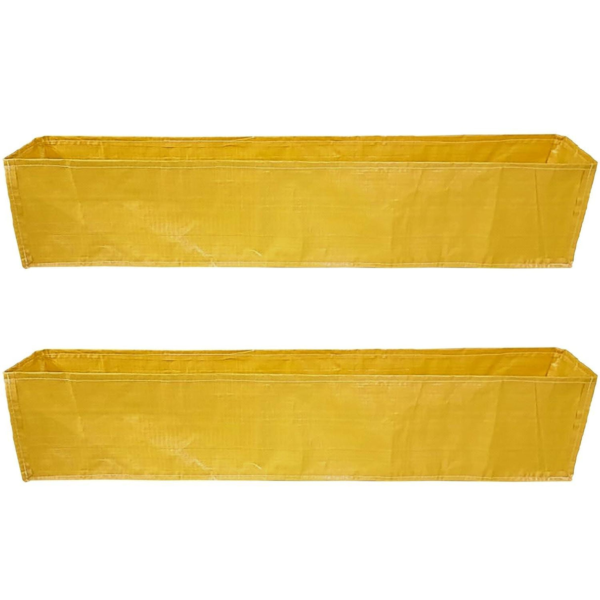 SINGHAL HDPE UV Protected Rectangular Grow Bags 60x12x12 Inches Pack of 2, Ideal for Terrace and Vegetable Gardening (Yellow) - Singhal Mart