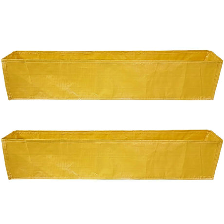SINGHAL HDPE UV Protected Rectangular Grow Bags 60x12x12 Inches Pack of 2, Ideal for Terrace and Vegetable Gardening (Yellow) - Singhal Mart
