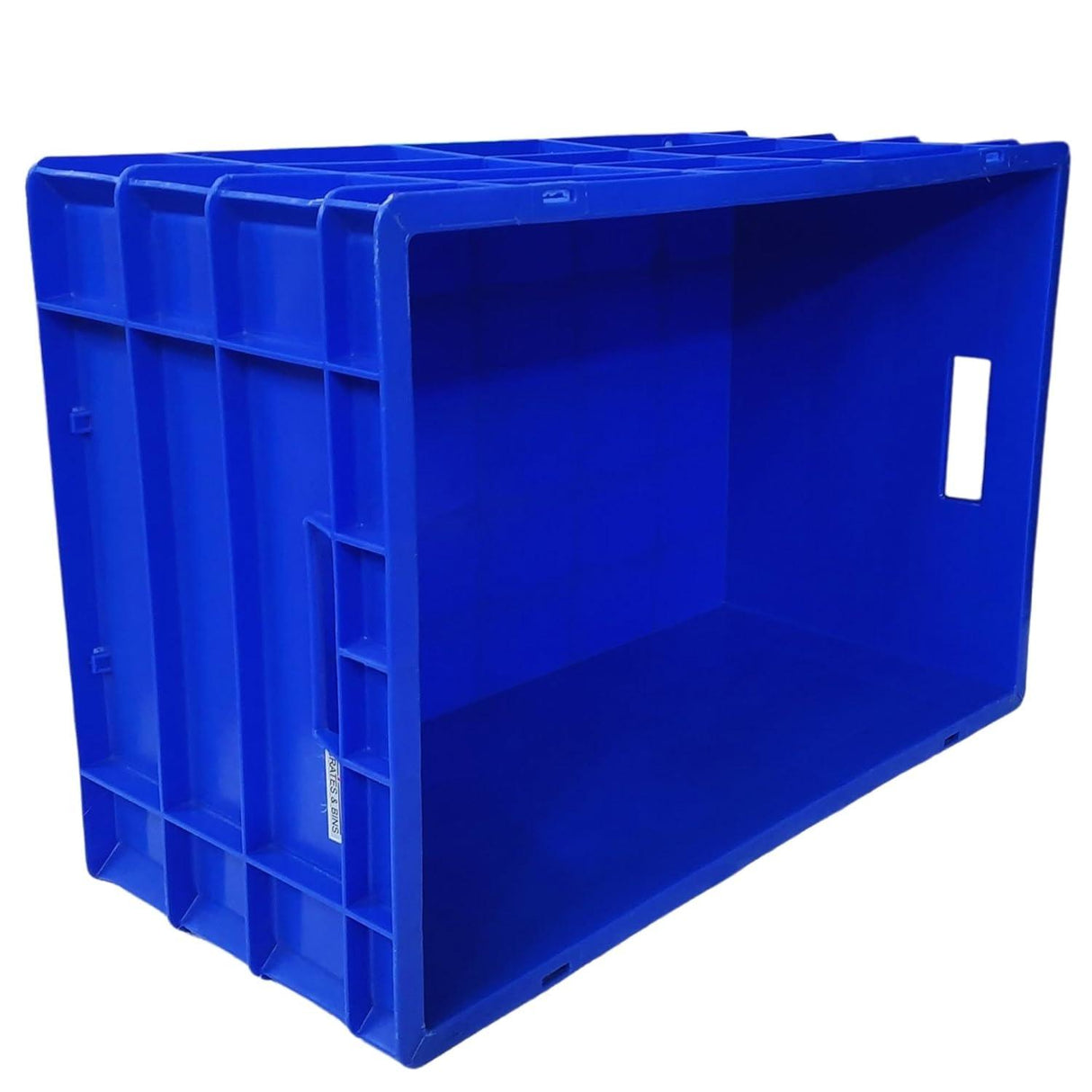 SINGHAL Heavy-Duty Big Blue Portable Plastic Crate 60x40x27 CM | Storage Crates | Shelf Basket for Large Items | Vegetable, Fruit, Milk | Pack of 2 - Singhal Mart