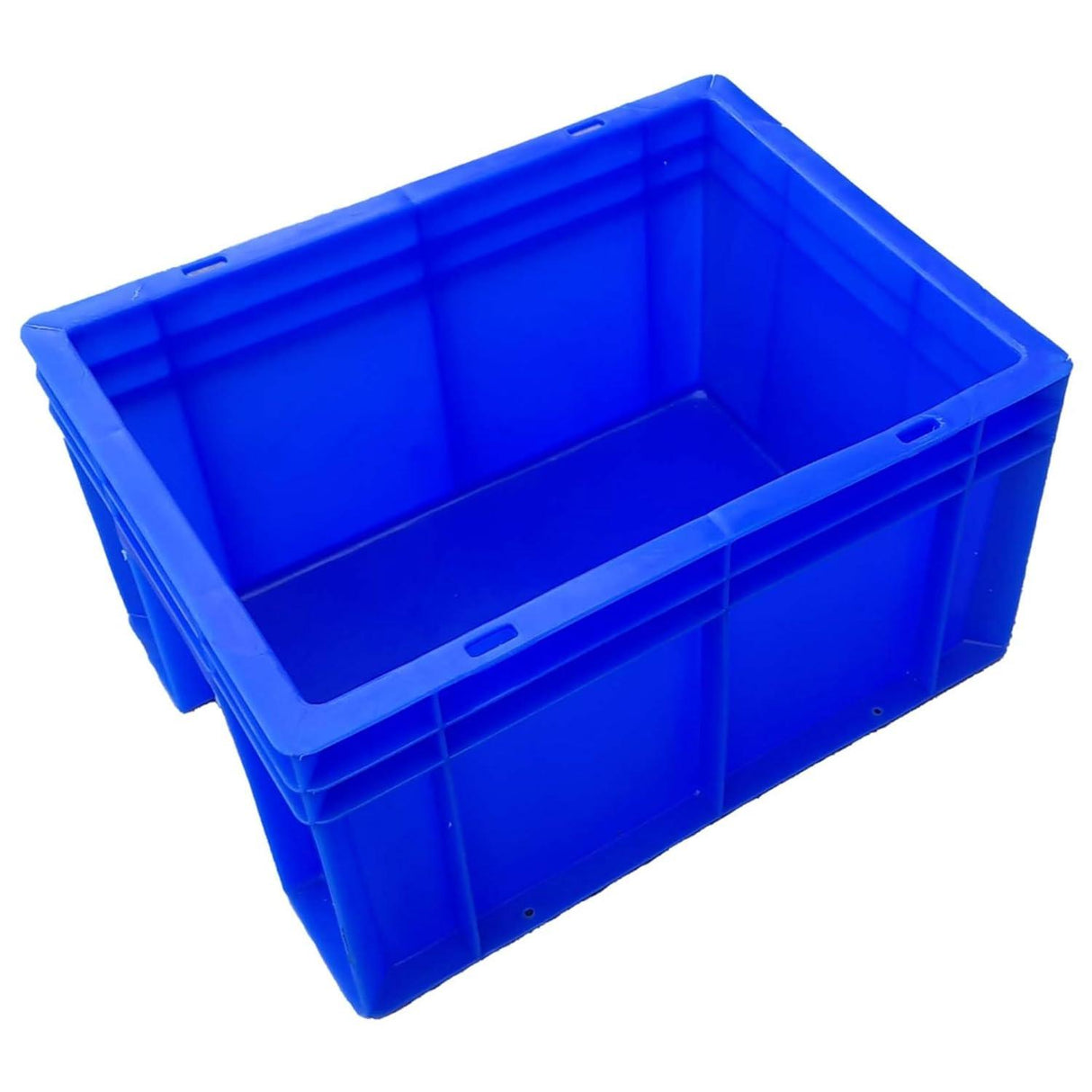SINGHAL Heavy Duty Blue Plastic Crates - 40x30x22 CM, Set of 3 | Multi-Purpose Storage Bins for Fruits, Vegetables, Milk & More - Singhal Mart