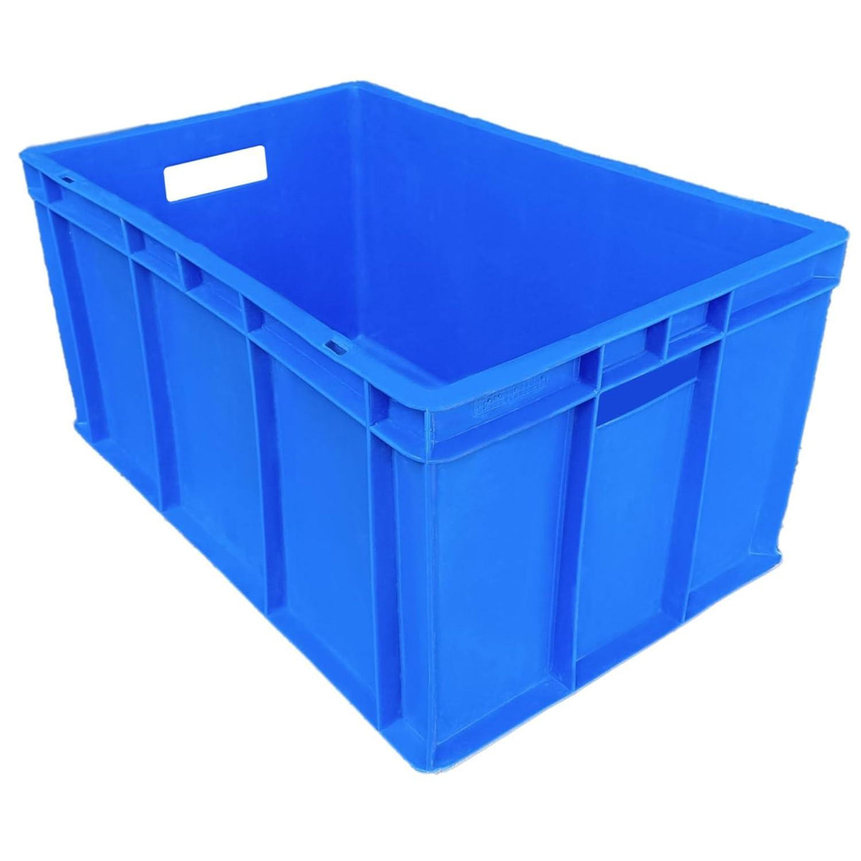SINGHAL Heavy Duty Blue Portable Plastic Crate Set of 2 | Versatile Storage for Vegetables, Fruits, Fish, Milk | Large Shelf Baskets for Organizing - Singhal Mart