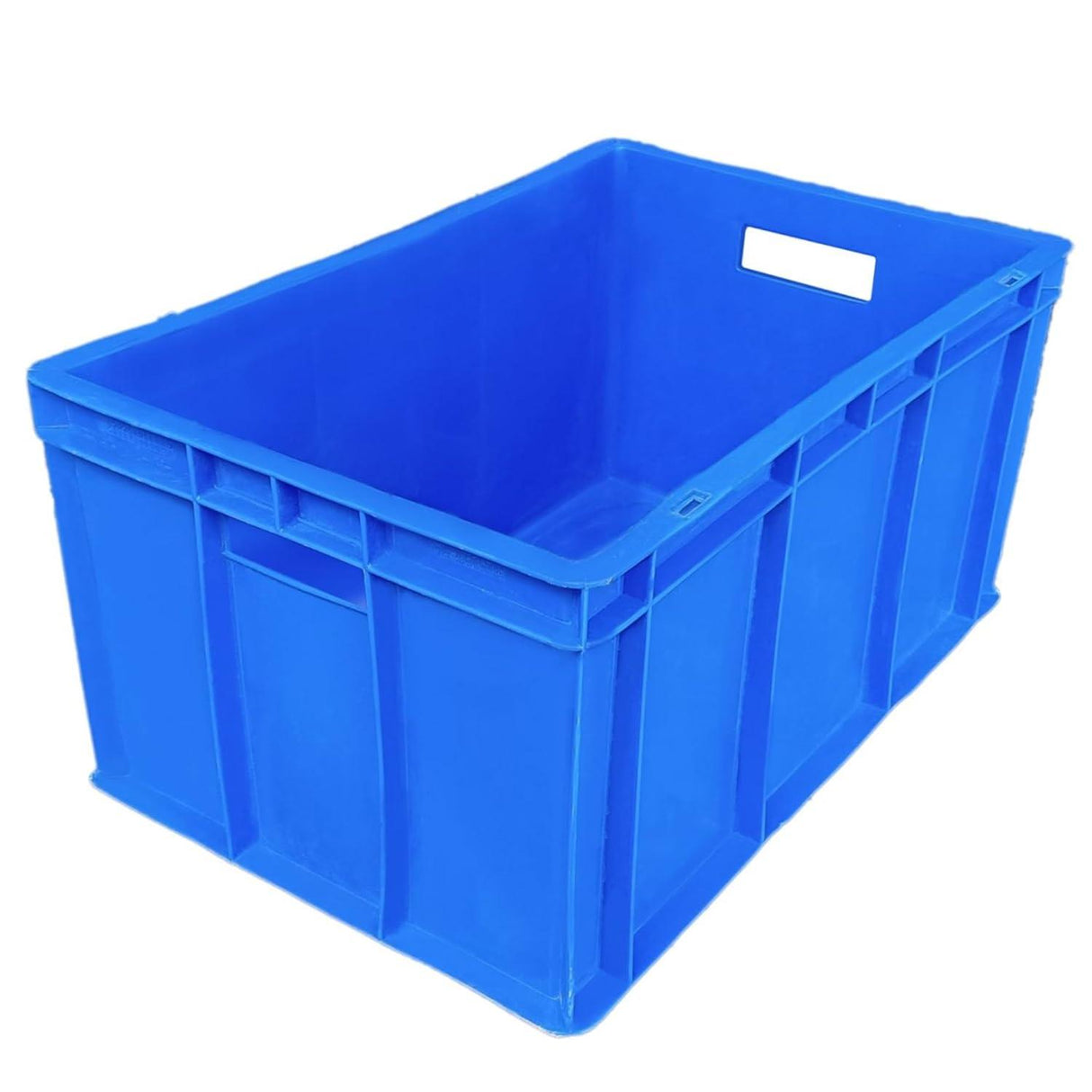 SINGHAL Heavy Duty Blue Portable Plastic Crate Set of 2 | Versatile Storage for Vegetables, Fruits, Fish, Milk | Large Shelf Baskets for Organizing - Singhal Mart