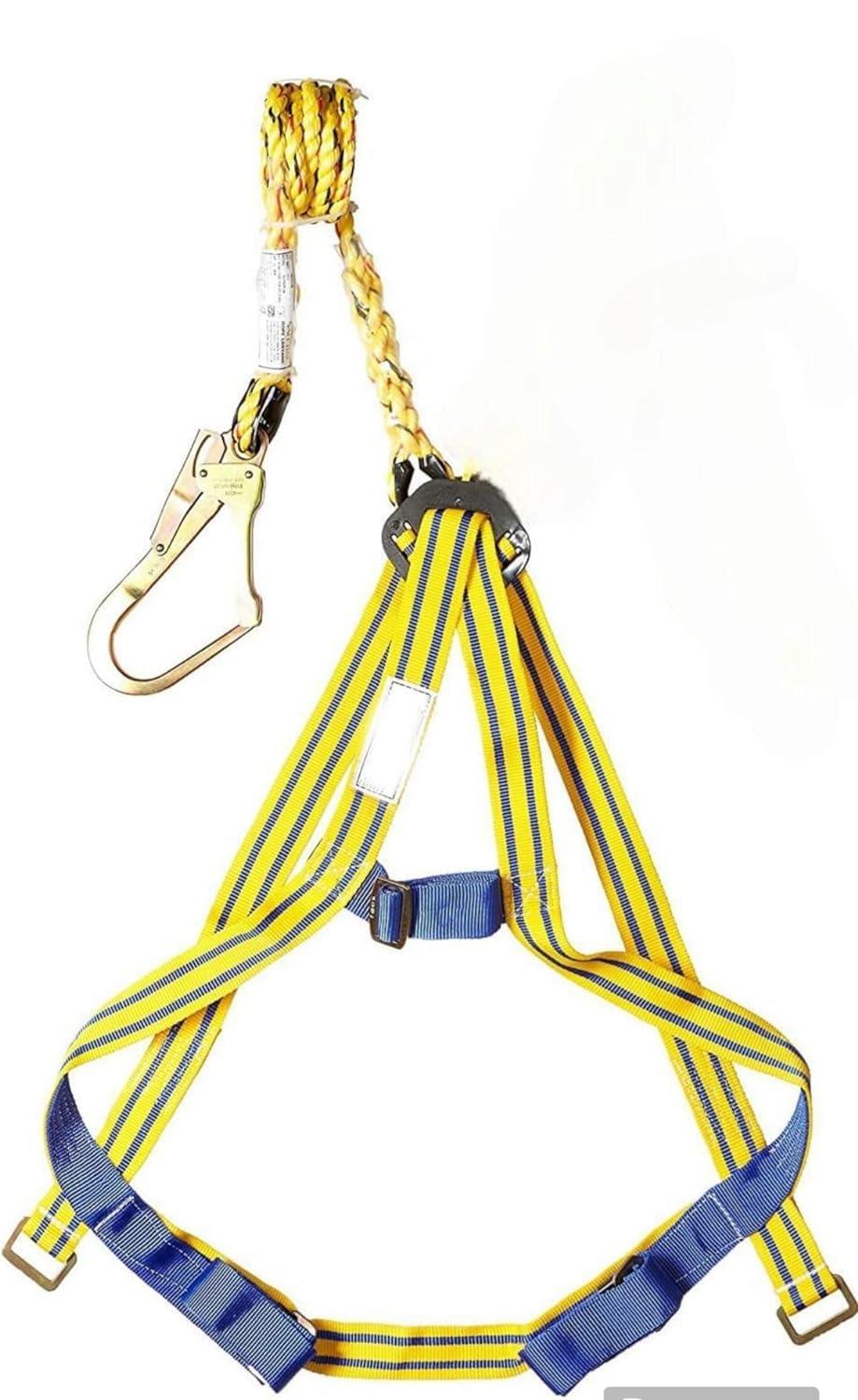 Safety Belt Harness – Adjustable Full Body Climbing Harness for Men and Women, Includes 1 Scaffolding Hook for Enhanced Safety and Security - Singhal Mart