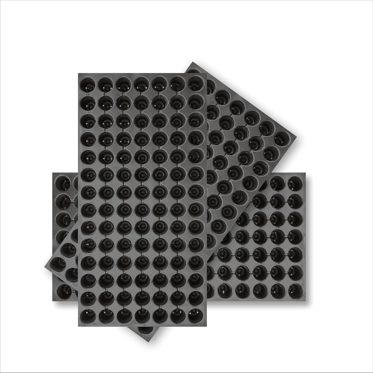 Seedling Tray Pack of 12 – Black 98-Hole Germination Trays for Seedlings, Nursery Plants, Reusable Plastic Trays for Efficient Garden Seeding - Singhal Mart