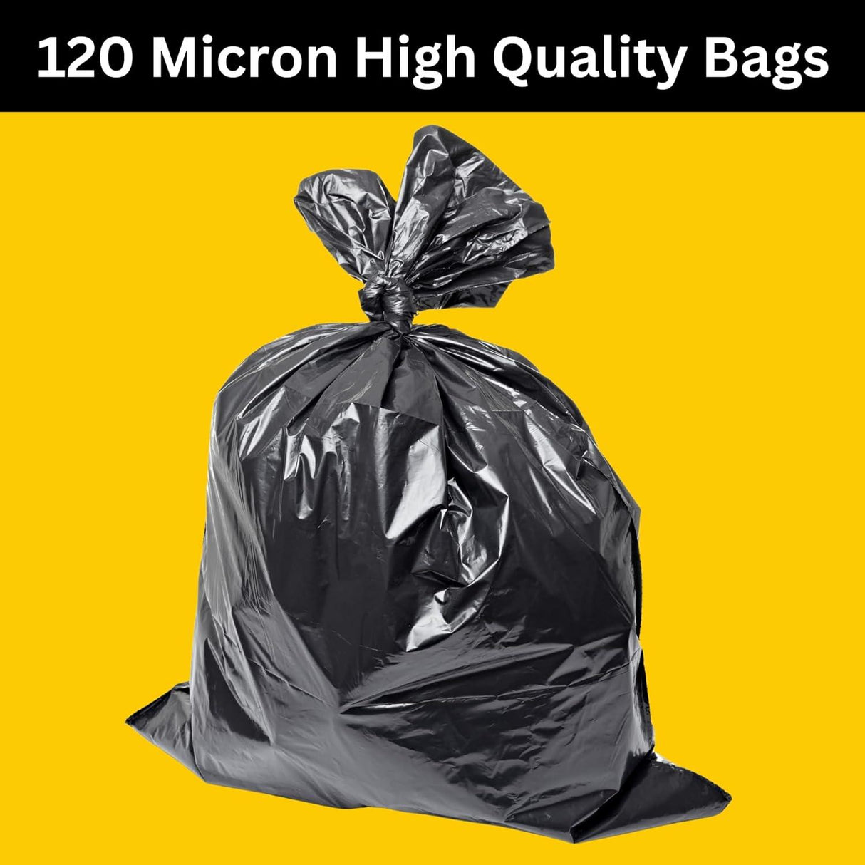 Singhal 120 Micron 18x21 Inch Garbage Bags | Pack of 25 | Medium size, durable plastic trash bags for kitchens, offices, warehouses, restaurants, and hotels - Singhal Mart