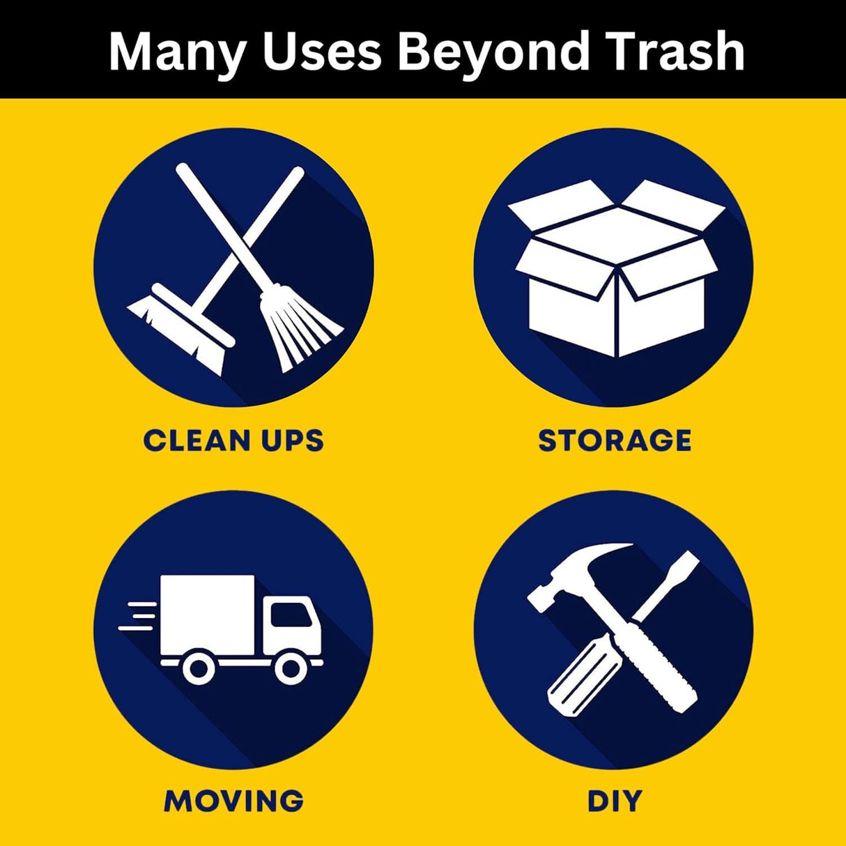 Singhal 120 Micron 18x21 Inch Garbage Bags | Pack of 25 | Medium size, durable plastic trash bags for kitchens, offices, warehouses, restaurants, and hotels - Singhal Mart