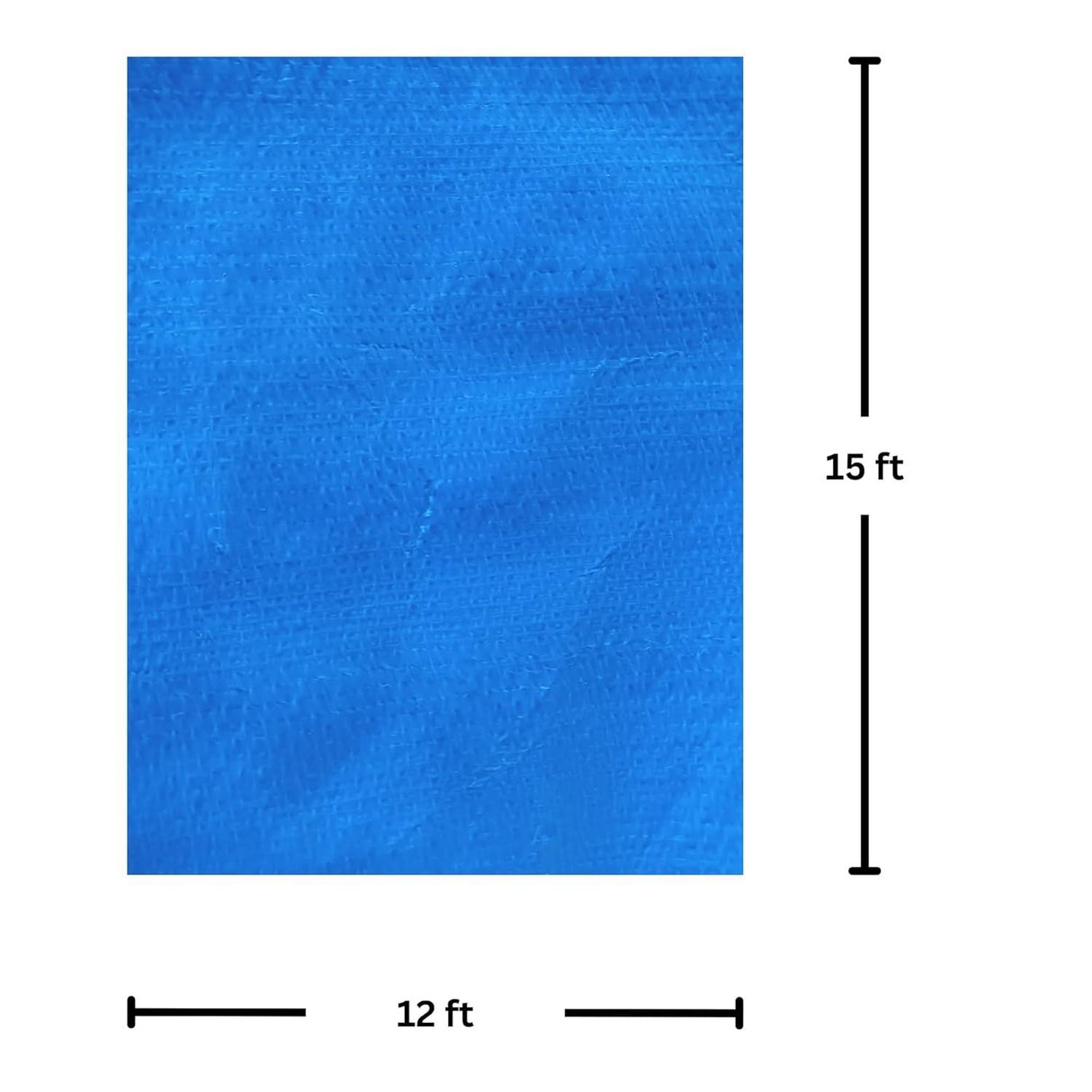 Singhal 12x15 ft Tarpaulin Sheet, 170 GSM HDPE, Waterproof, UV Treated, Heavy Duty Blue Tarpaulin with Strong Aluminum Eyelets at Every Corner - Singhal Mart
